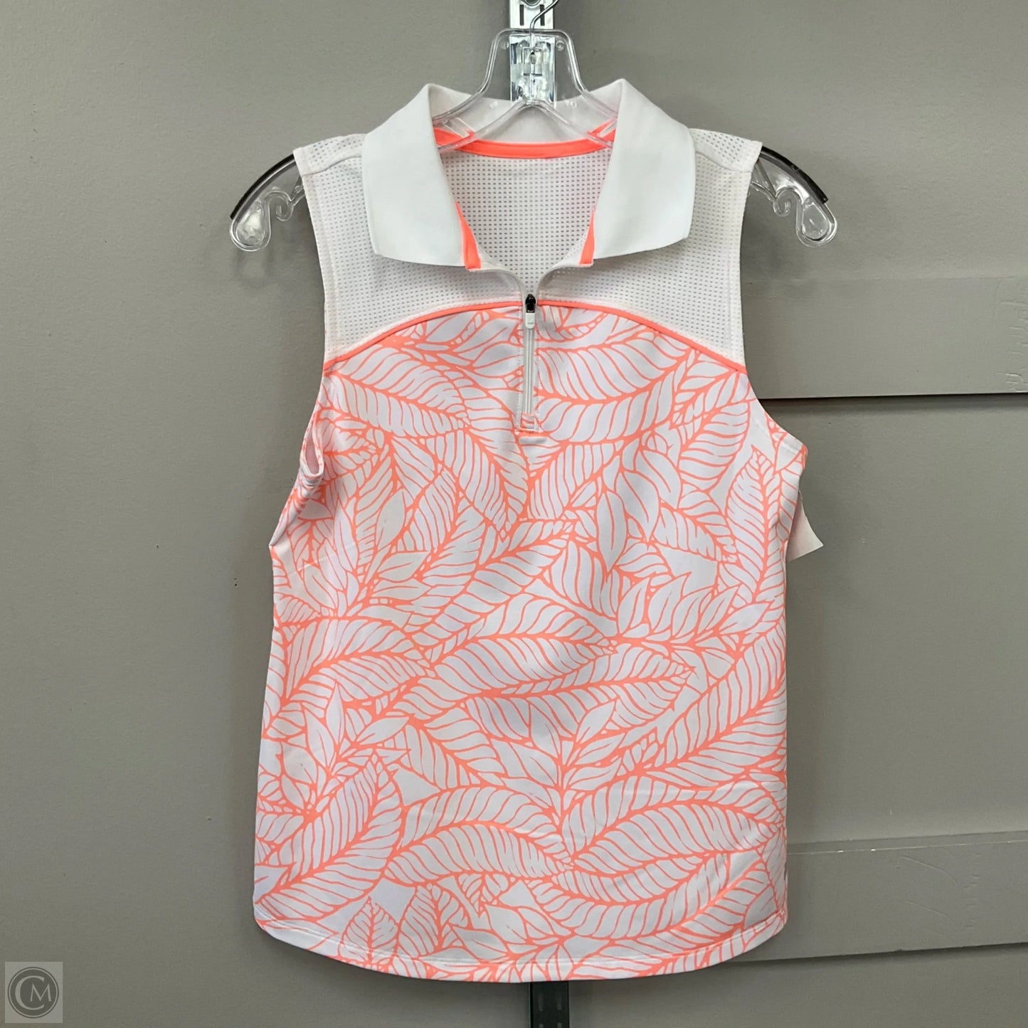 Athletic Tank Top By Fila In Orange White, Size: Xs