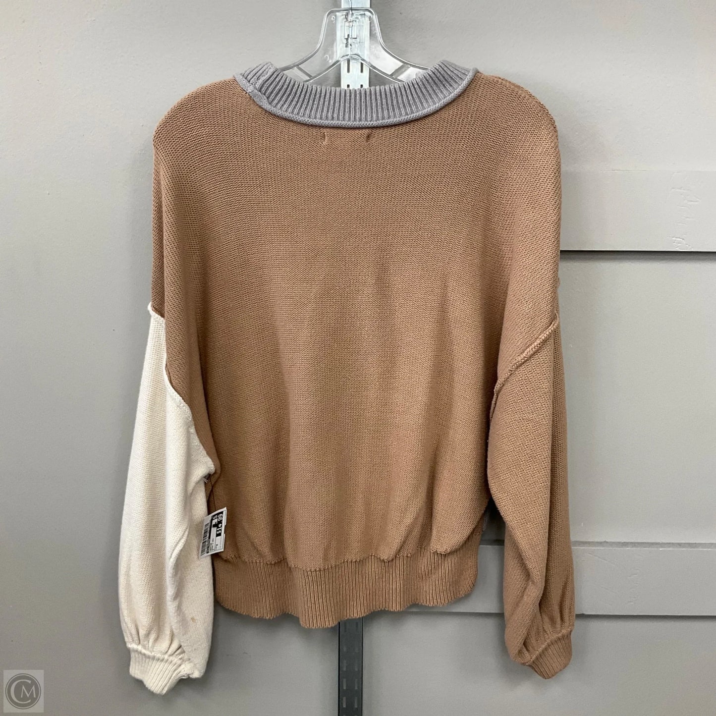 Sweater By Blu Pepper In Brown & Grey, Size: M
