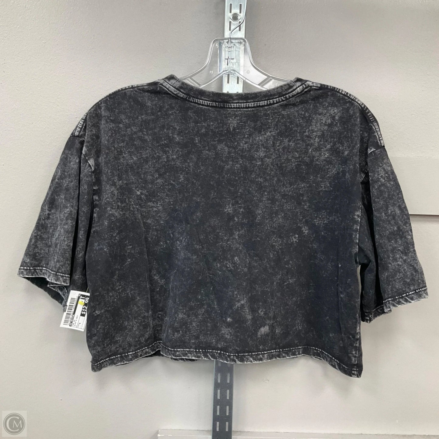 Top Short Sleeve By As Revival In Black & Grey, Size: S