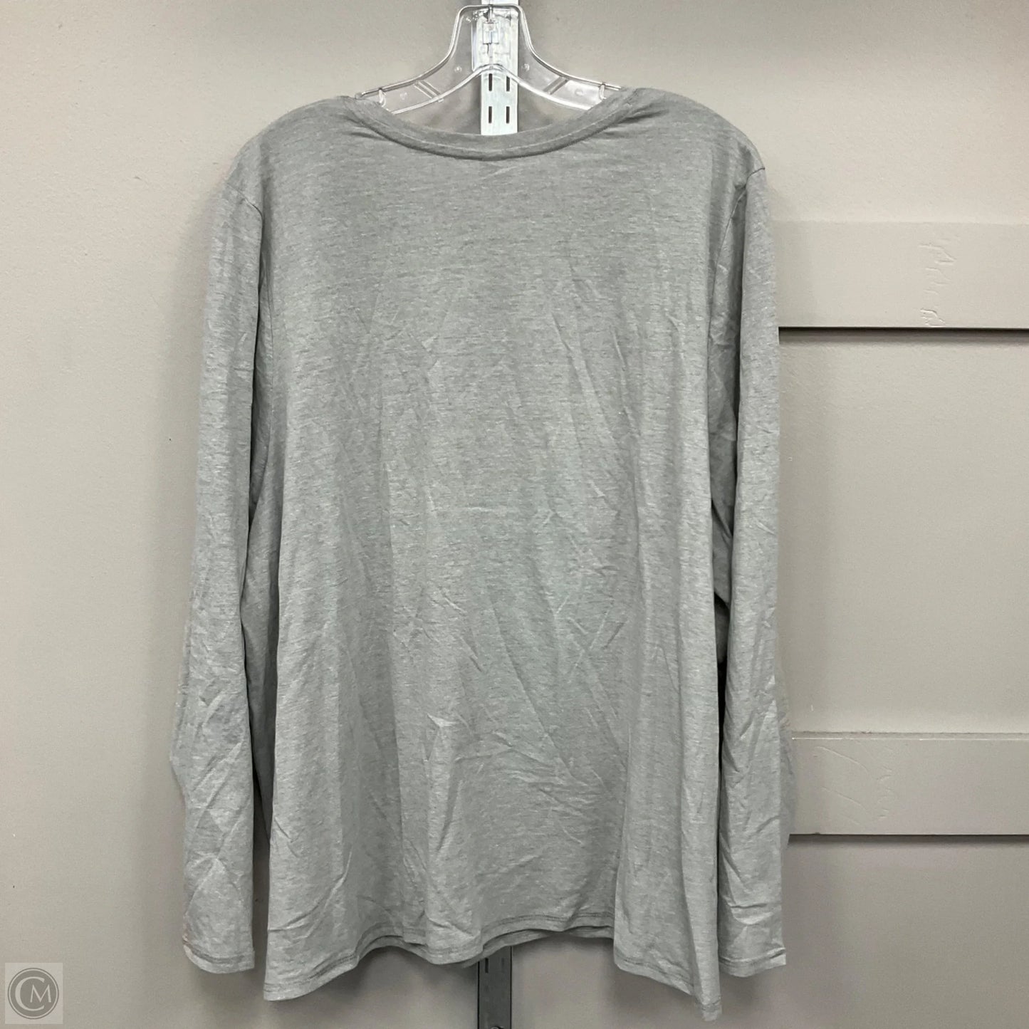 Top Long Sleeve By Cacique In Grey, Size: 22