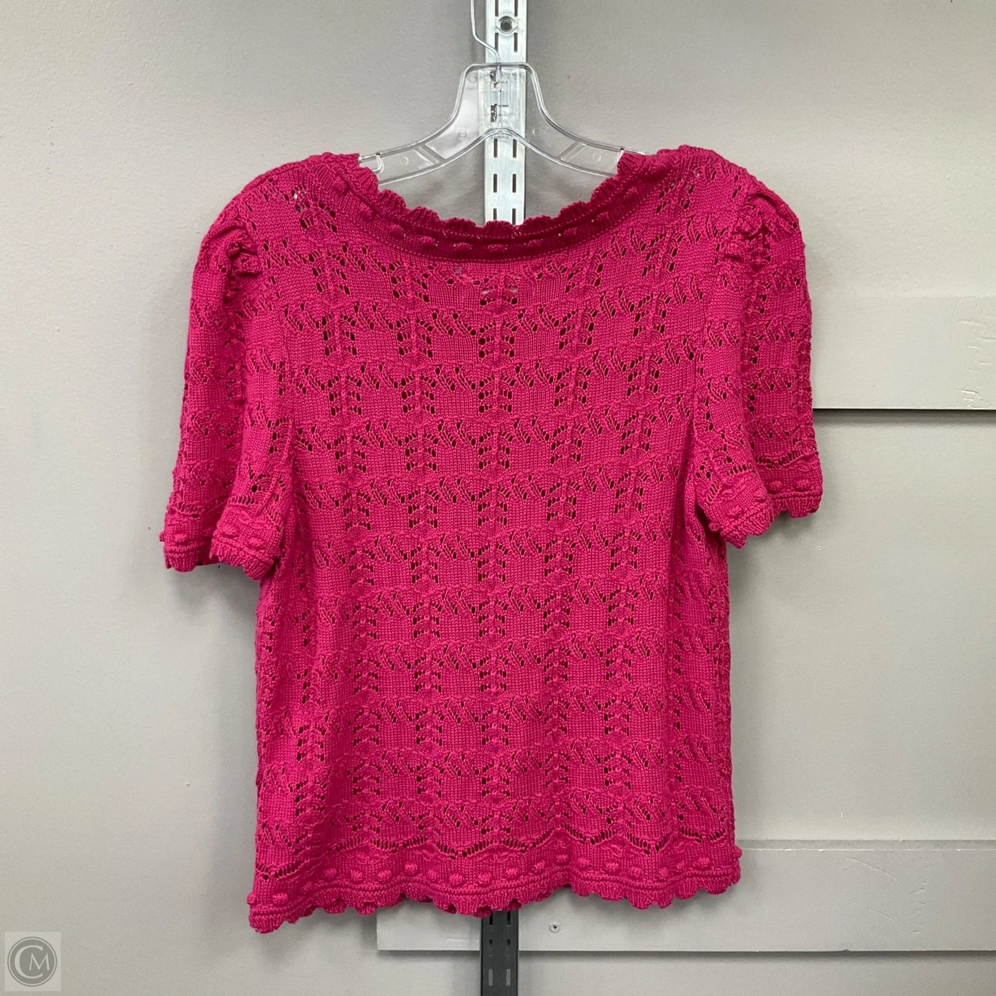 Top Short Sleeve By Anthropologie In Pink, Size: M
