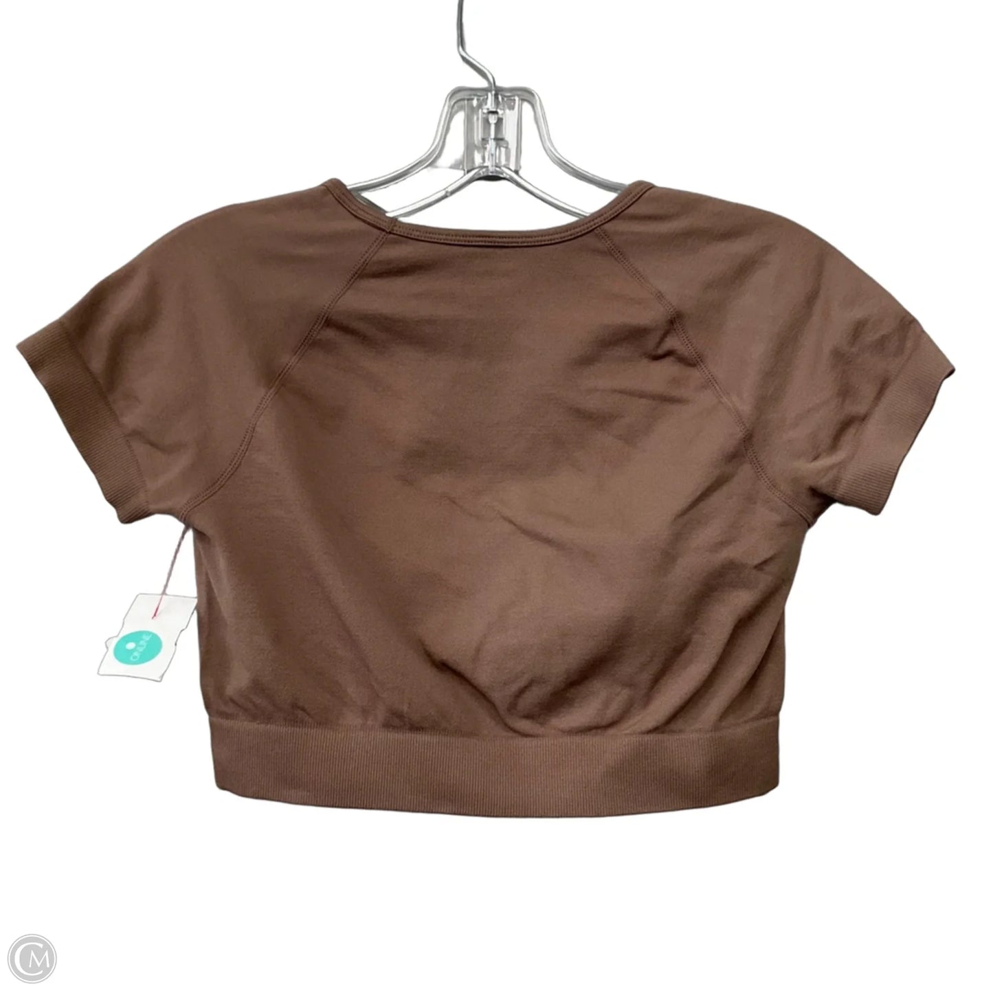 Athletic Top Short Sleeve By Cmf In Brown, Size: M