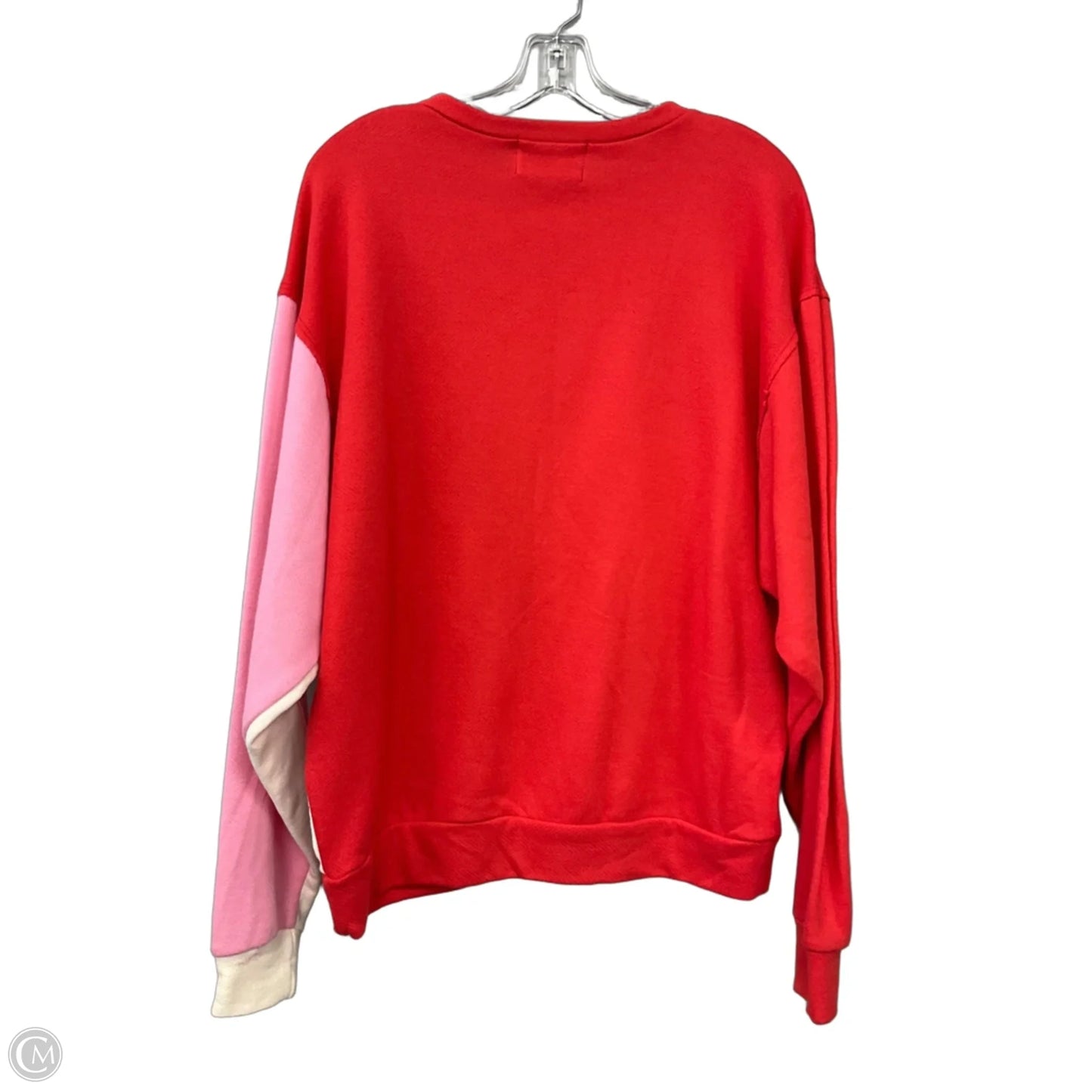 Sweatshirt Crewneck By Bucketlist In Pink & Red, Size: S