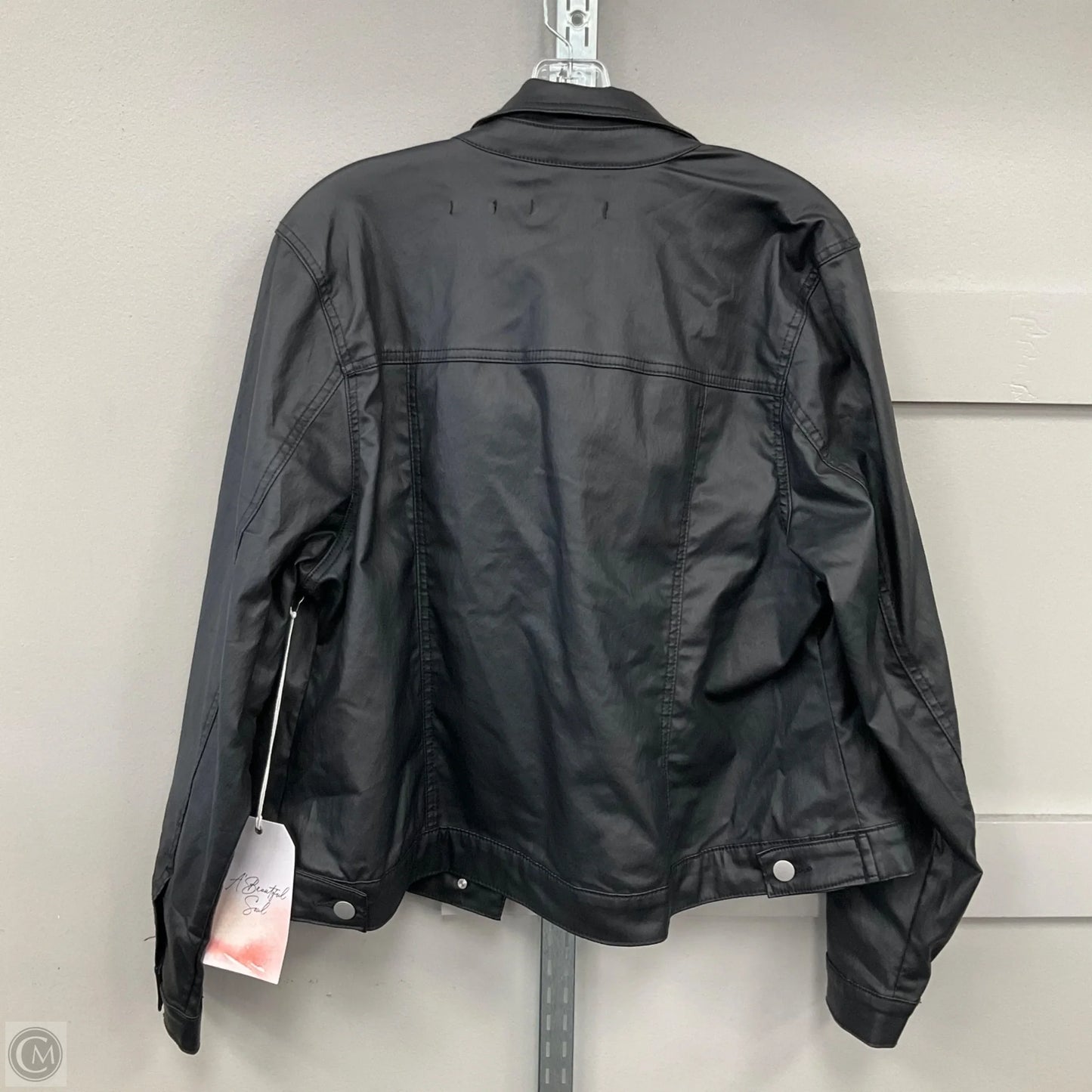 Jacket Leather By A Beautiful Soul In Black, Size: 1x