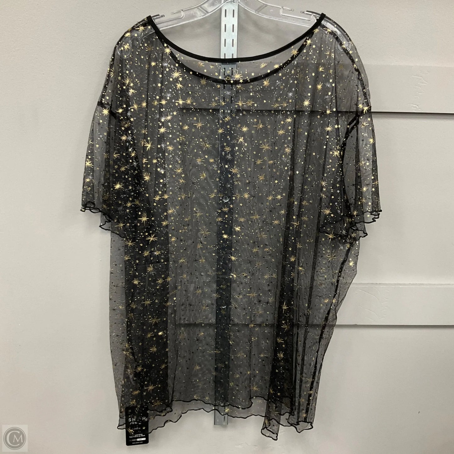 Top Short Sleeve By She + Sky In Black, Size: 3x