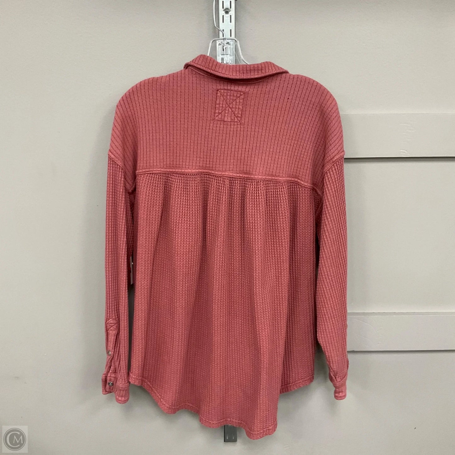 Jacket Shirt By Aerie In Coral, Size: L
