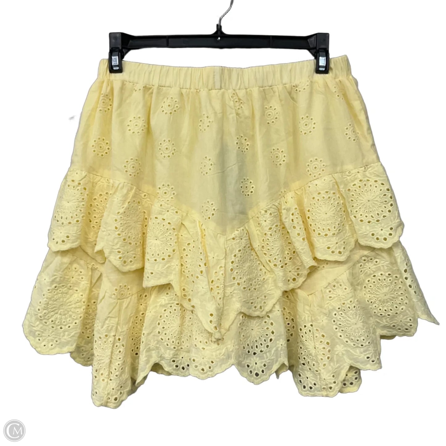 Skirt Mini & Short In Yellow, Size: M