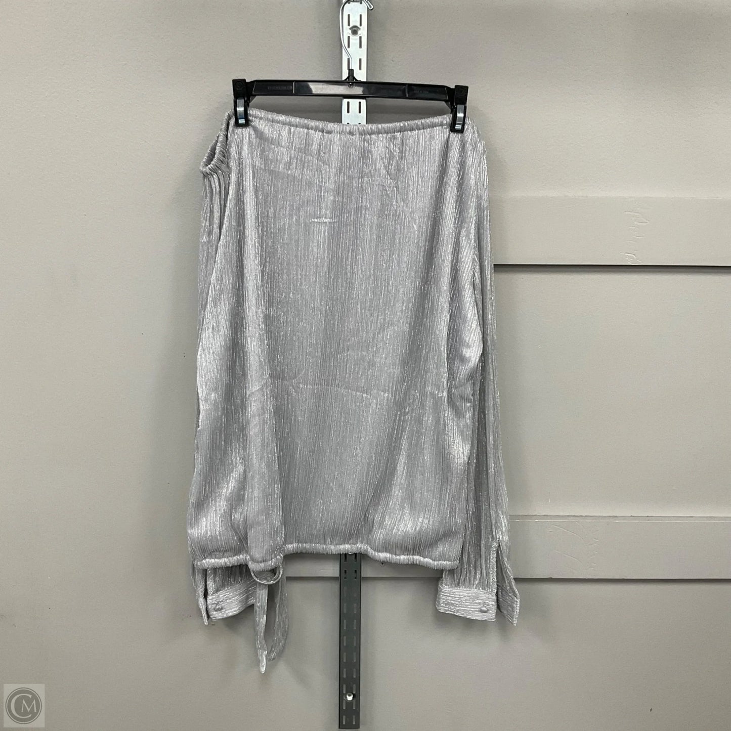 Top Long Sleeve By Cece In Silver, Size: Xl