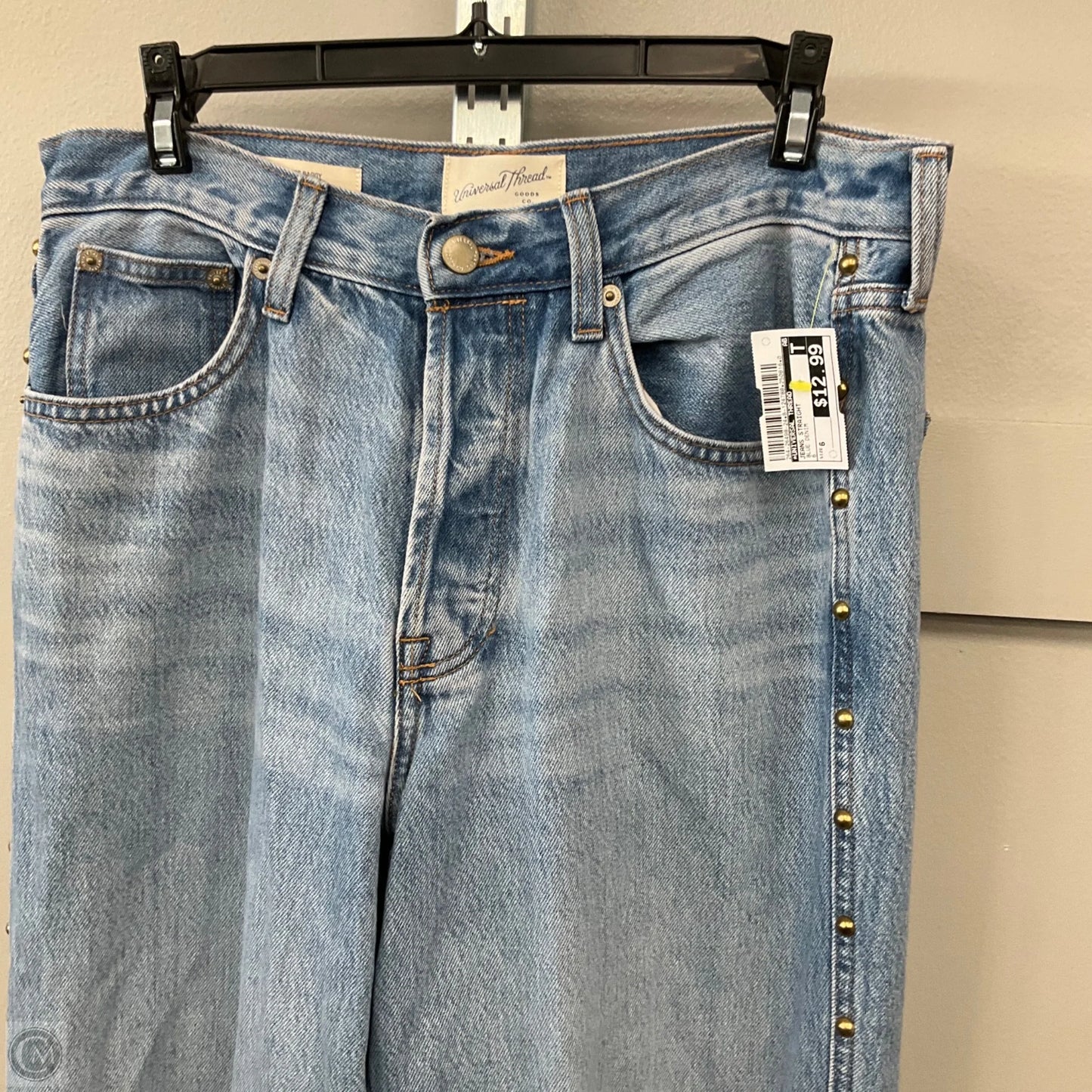 Jeans Straight By Universal Thread In Blue Denim, Size: 6