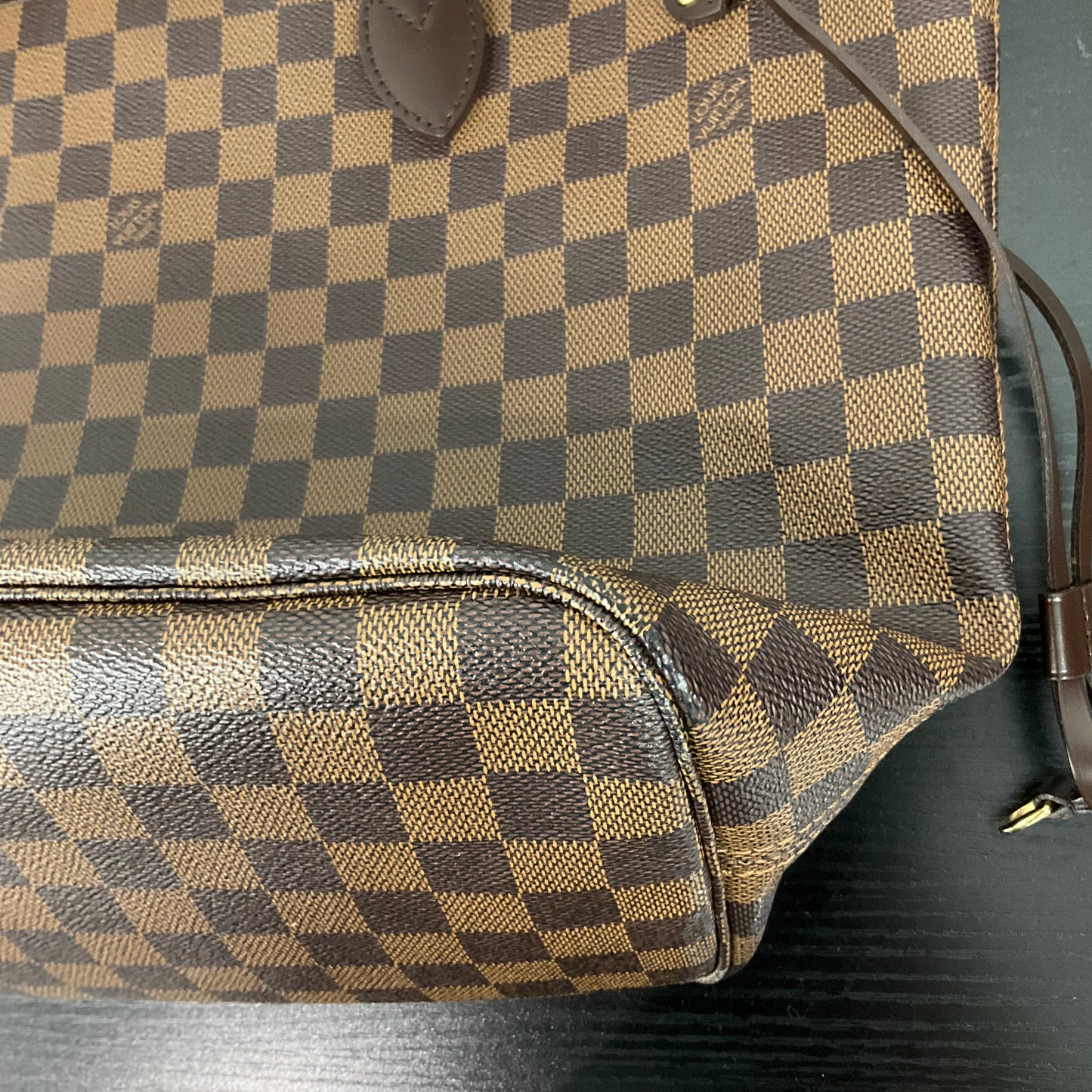 Handbag Luxury Designer By Louis Vuitton In Brown, Size:Medium