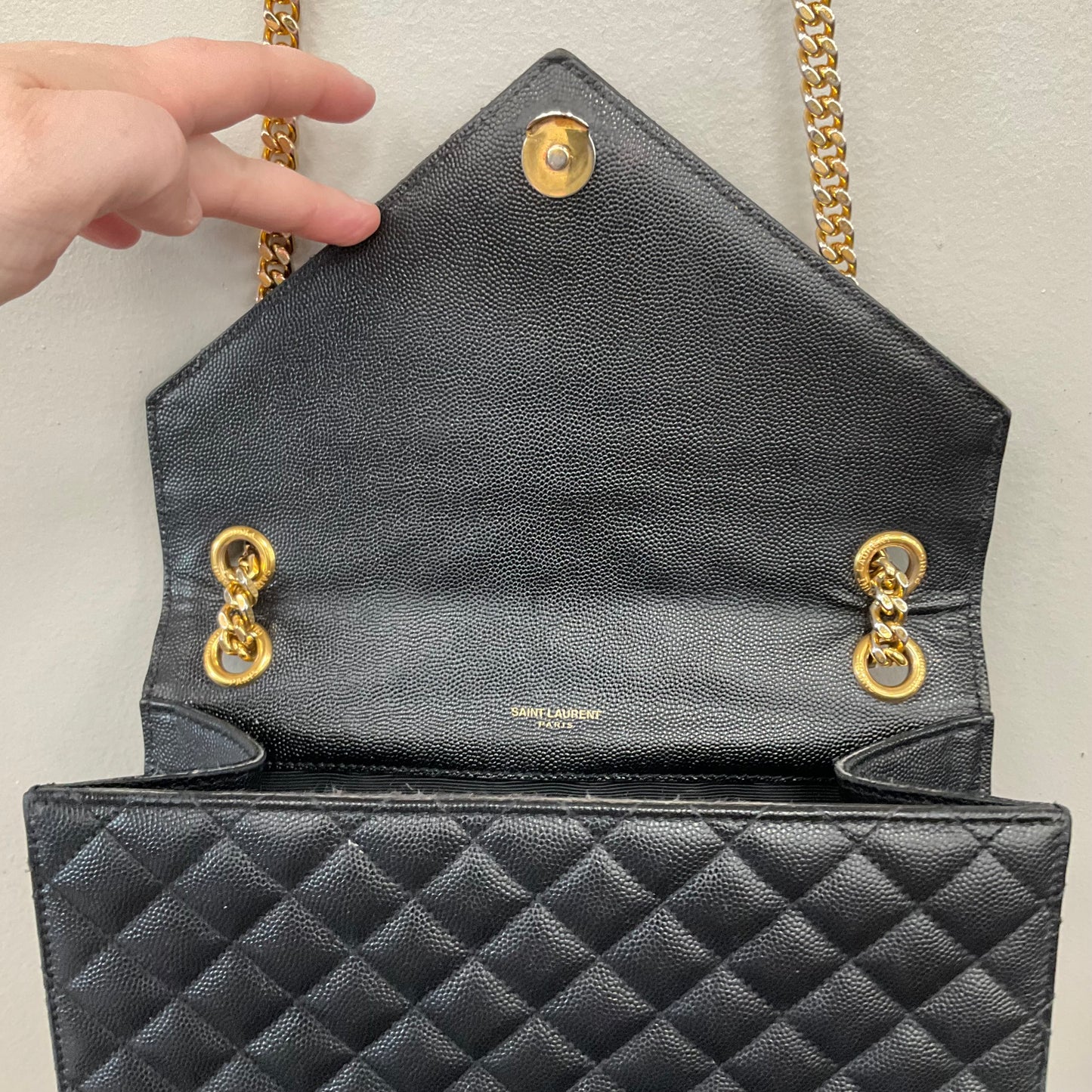 Crossbody Luxury Designer By Yves Saint Laurent In Black, Size:Small