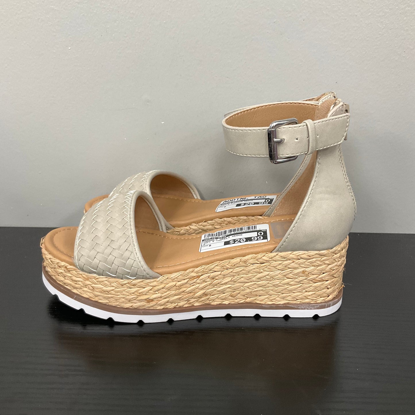 SANDALS HEELS WEDGE by DOLCE VITA In GREY & TAN, Size: 8
