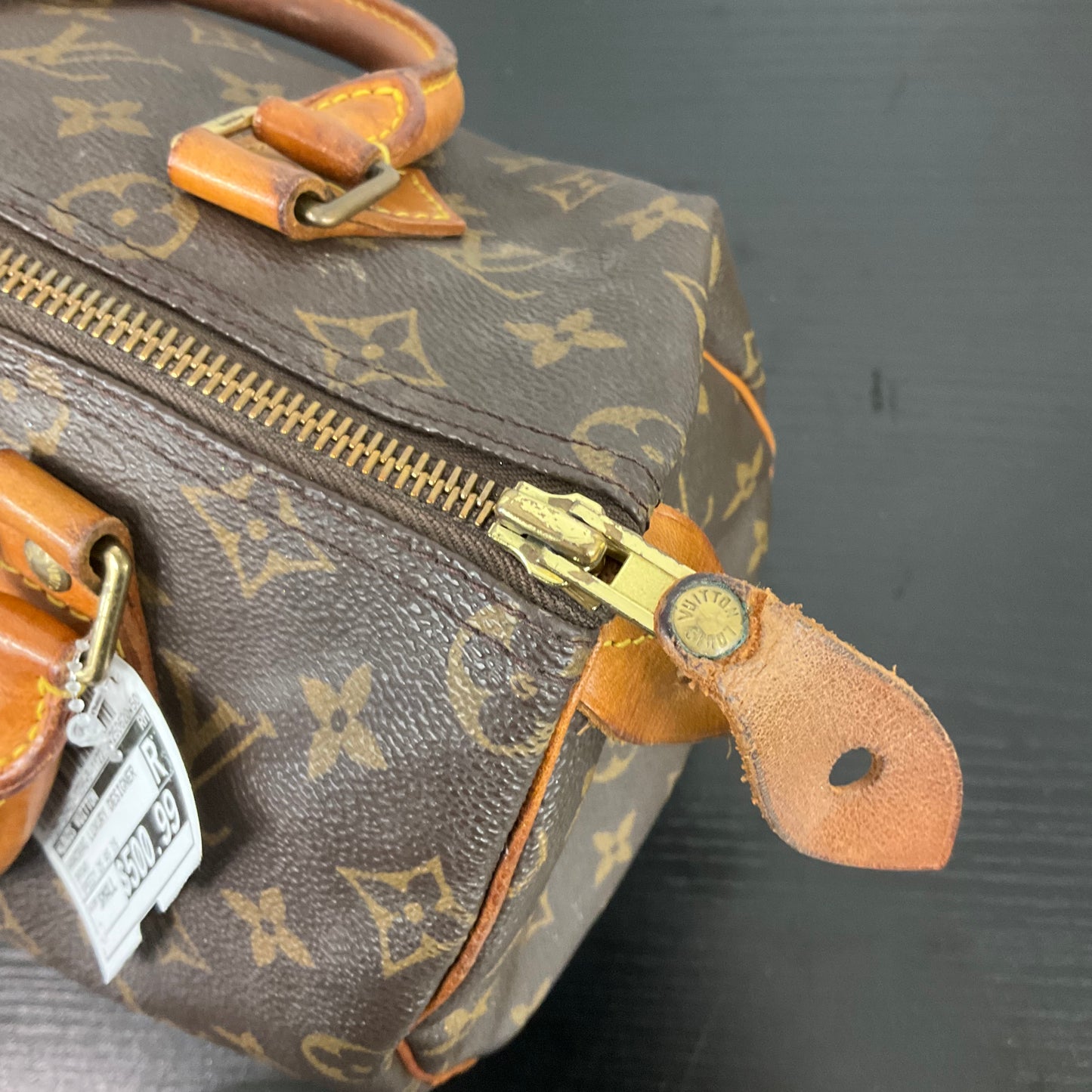 Handbag Luxury Designer By Louis Vuitton In Brown, Size:Small