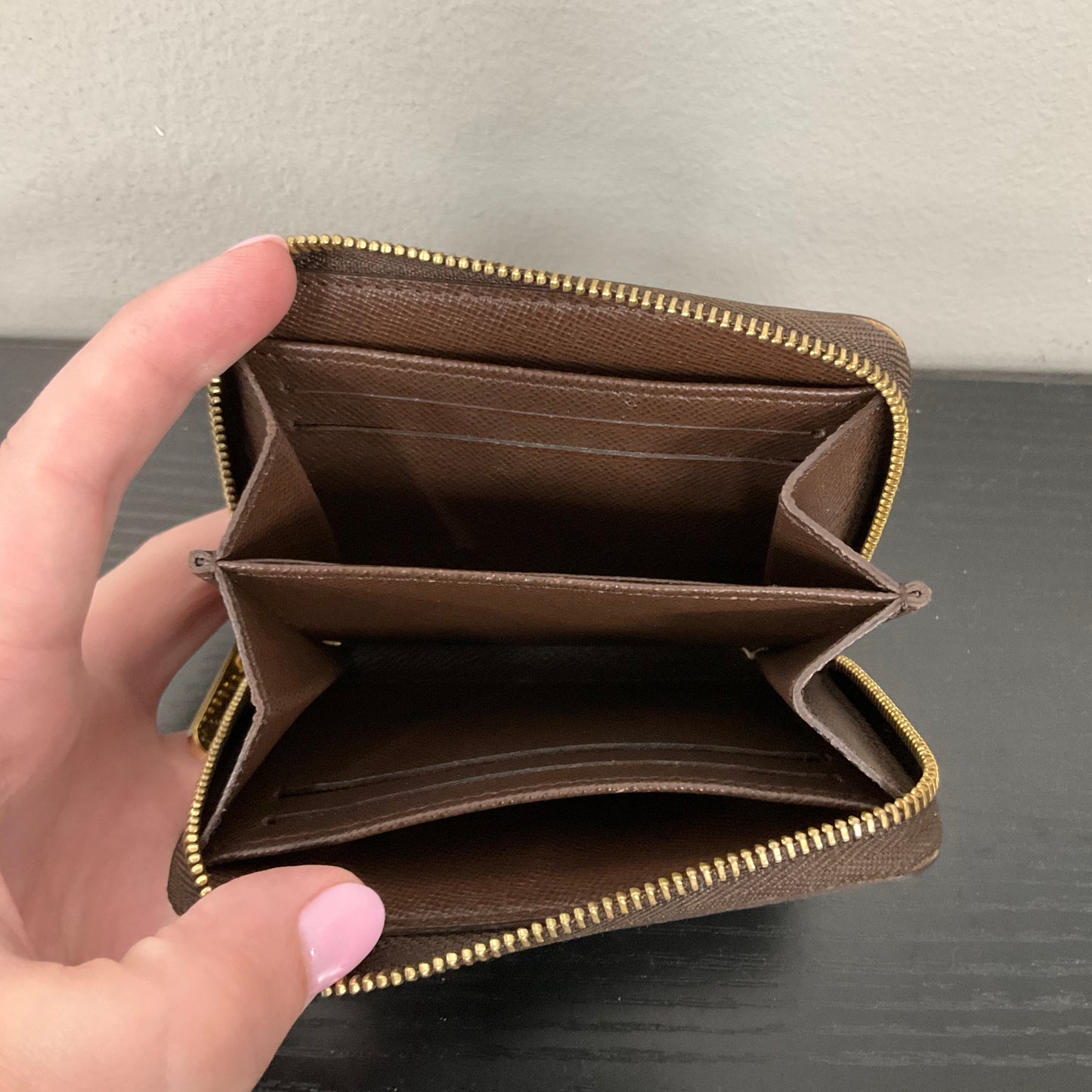 Wallet Luxury Designer By Louis Vuitton In Brown, Size:Small
