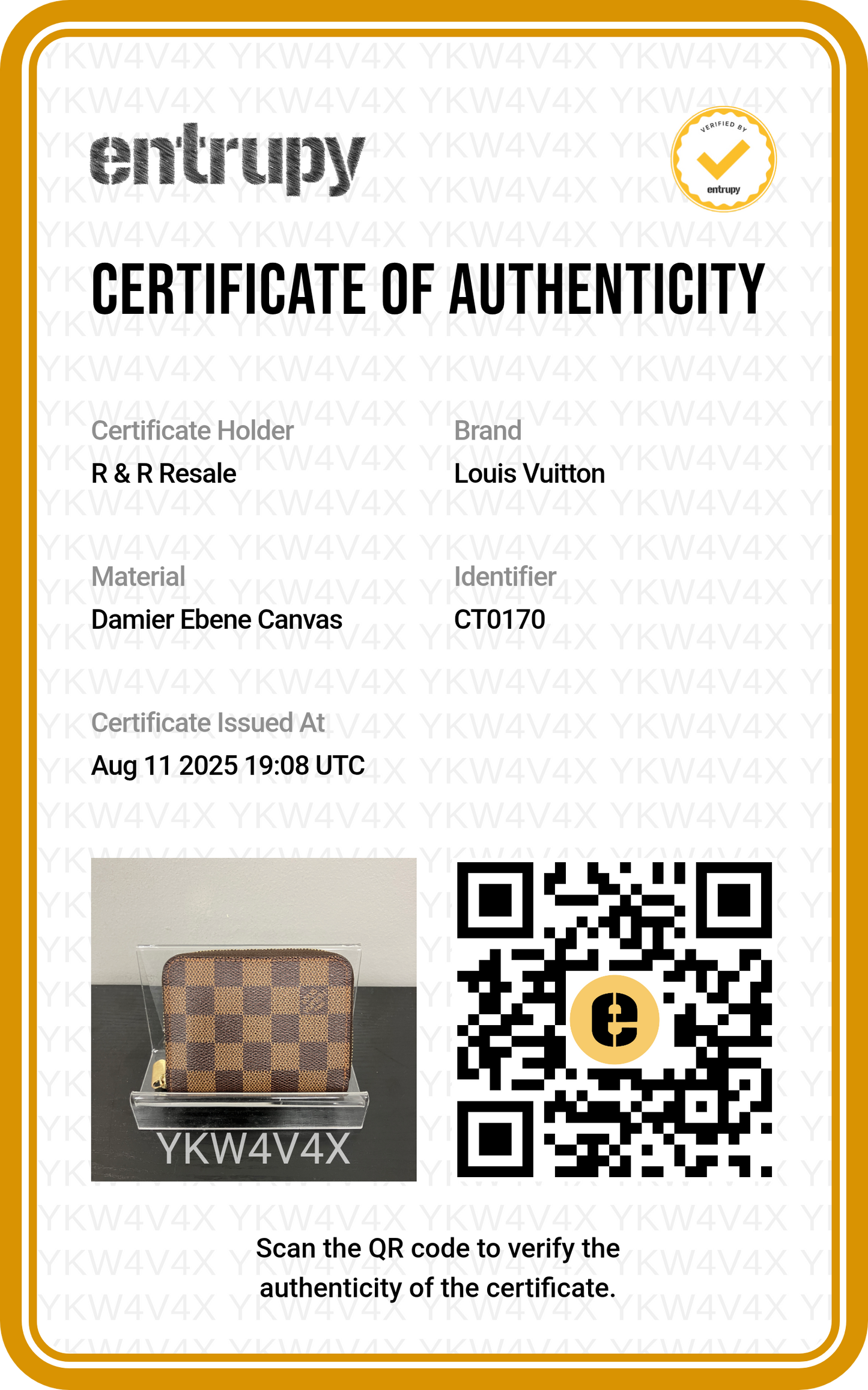 Wallet Luxury Designer By Louis Vuitton In Brown, Size:Small