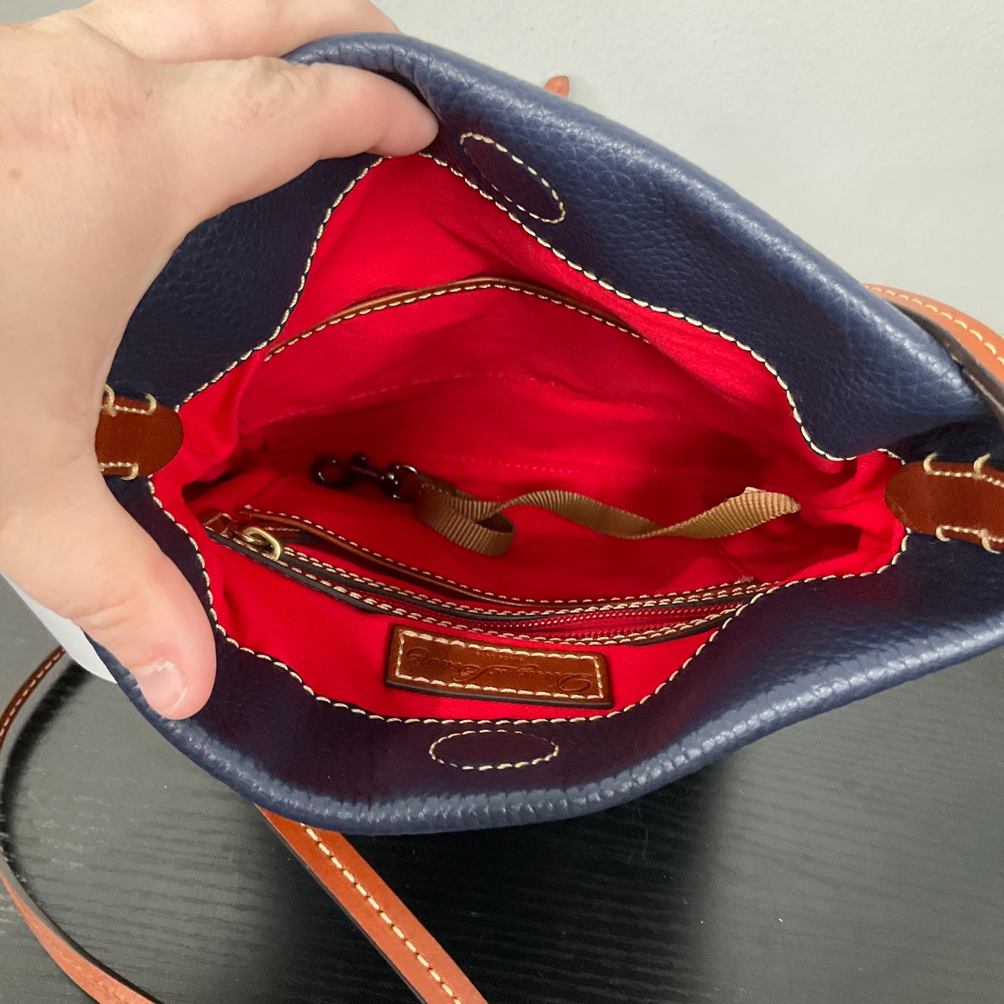 Crossbody Designer By Dooney And Bourke In Navy, Size:Small