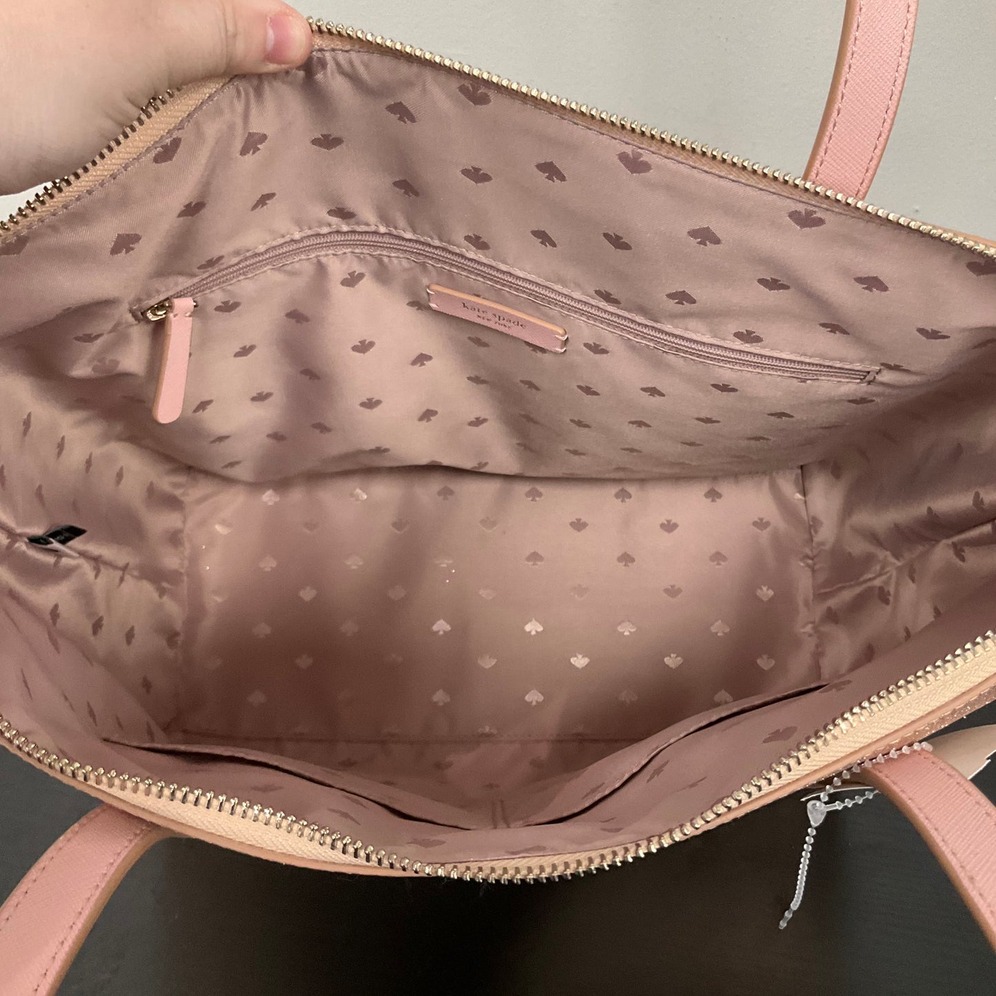Handbag Designer By Kate Spade In Rose Gold, Size:Large