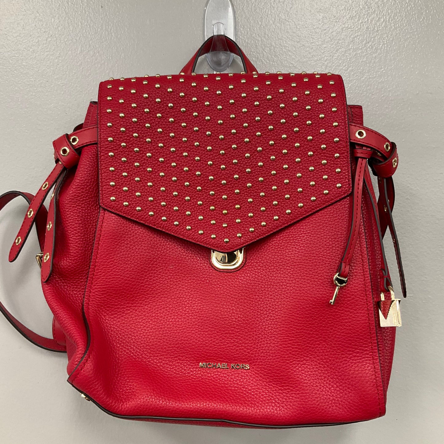 Backpack Designer By Michael Kors In Red, Size:Medium