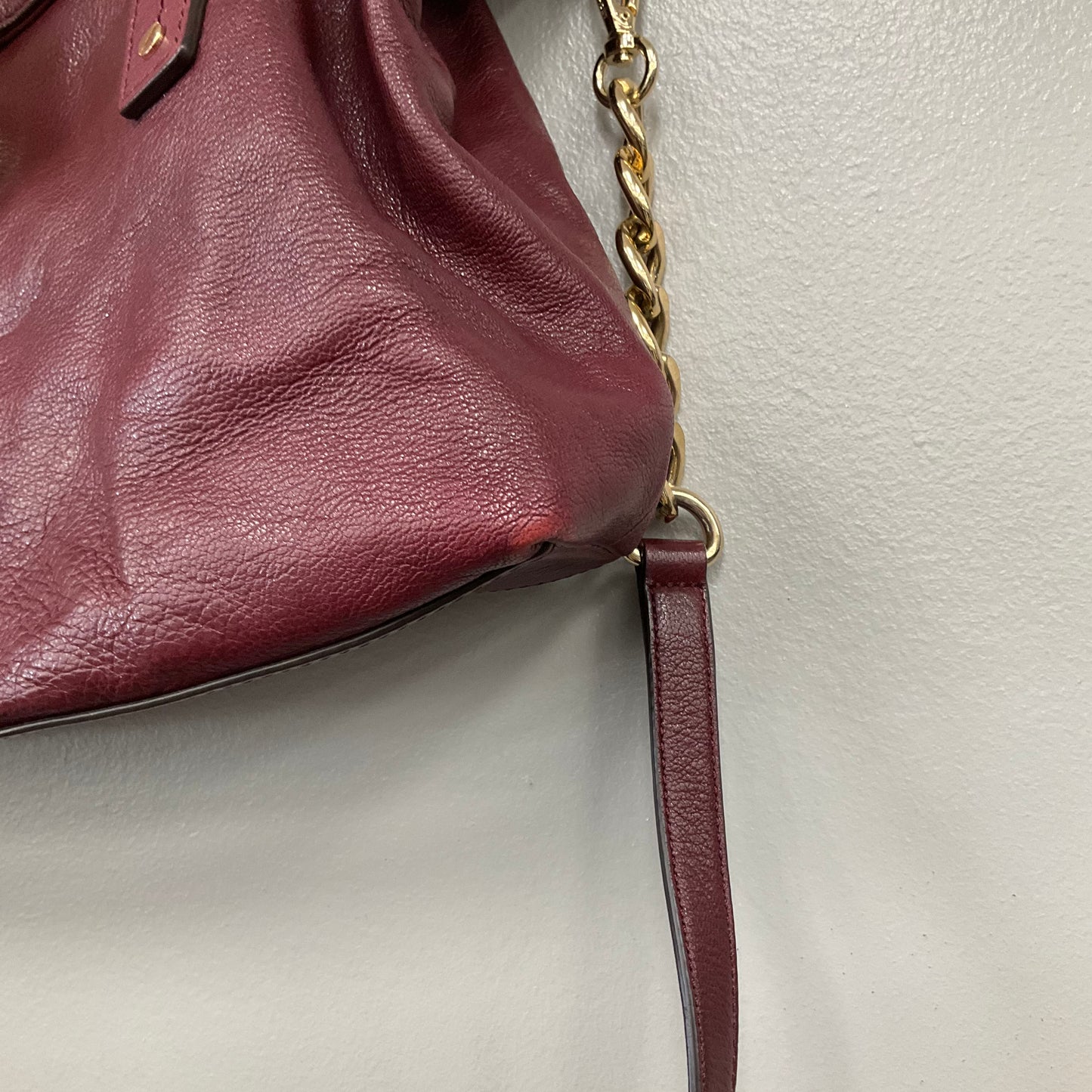 Handbag Designer By Michael Kors In Purple, Size:Medium