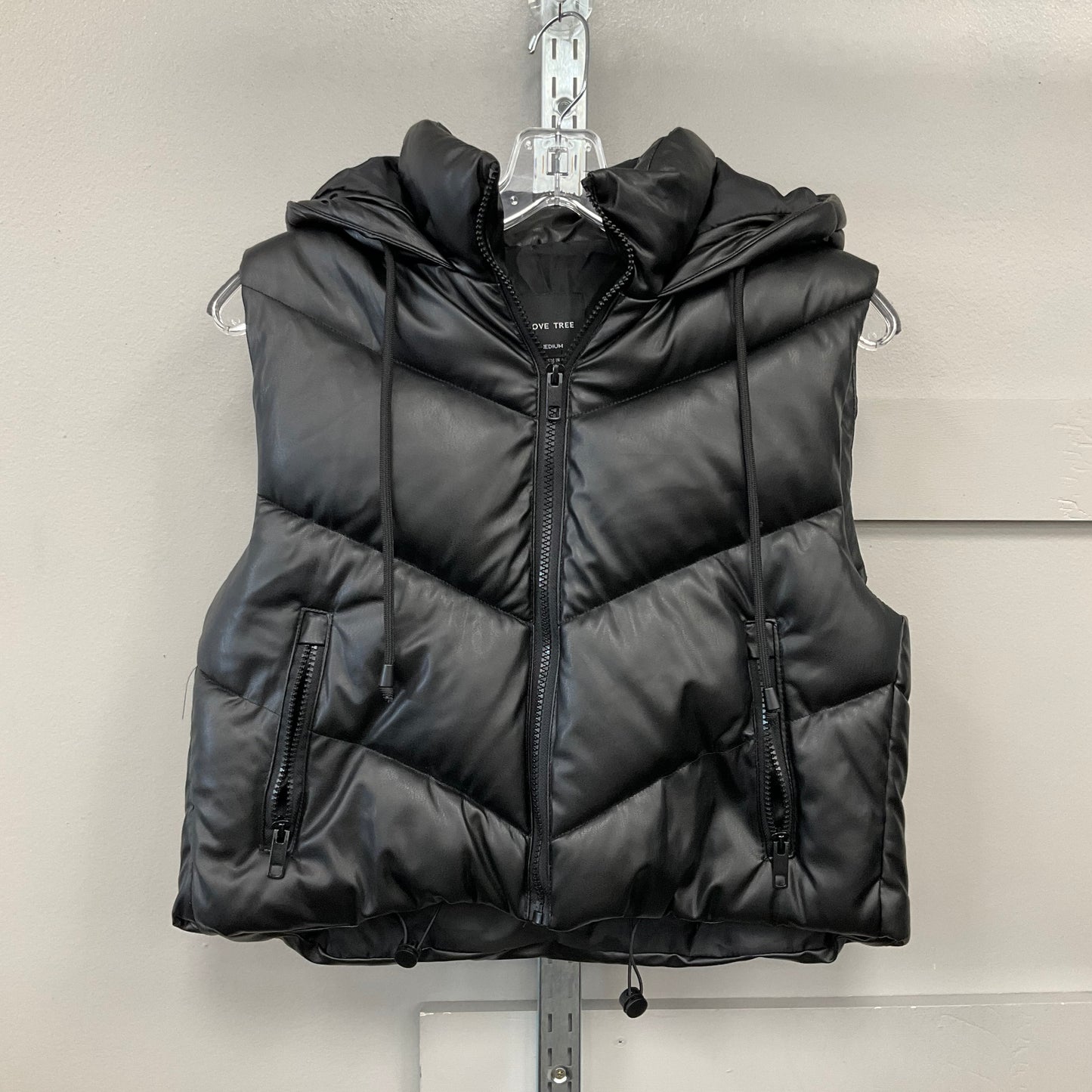 Vest Puffer & Quilted By Love Tree In Black, Size:M