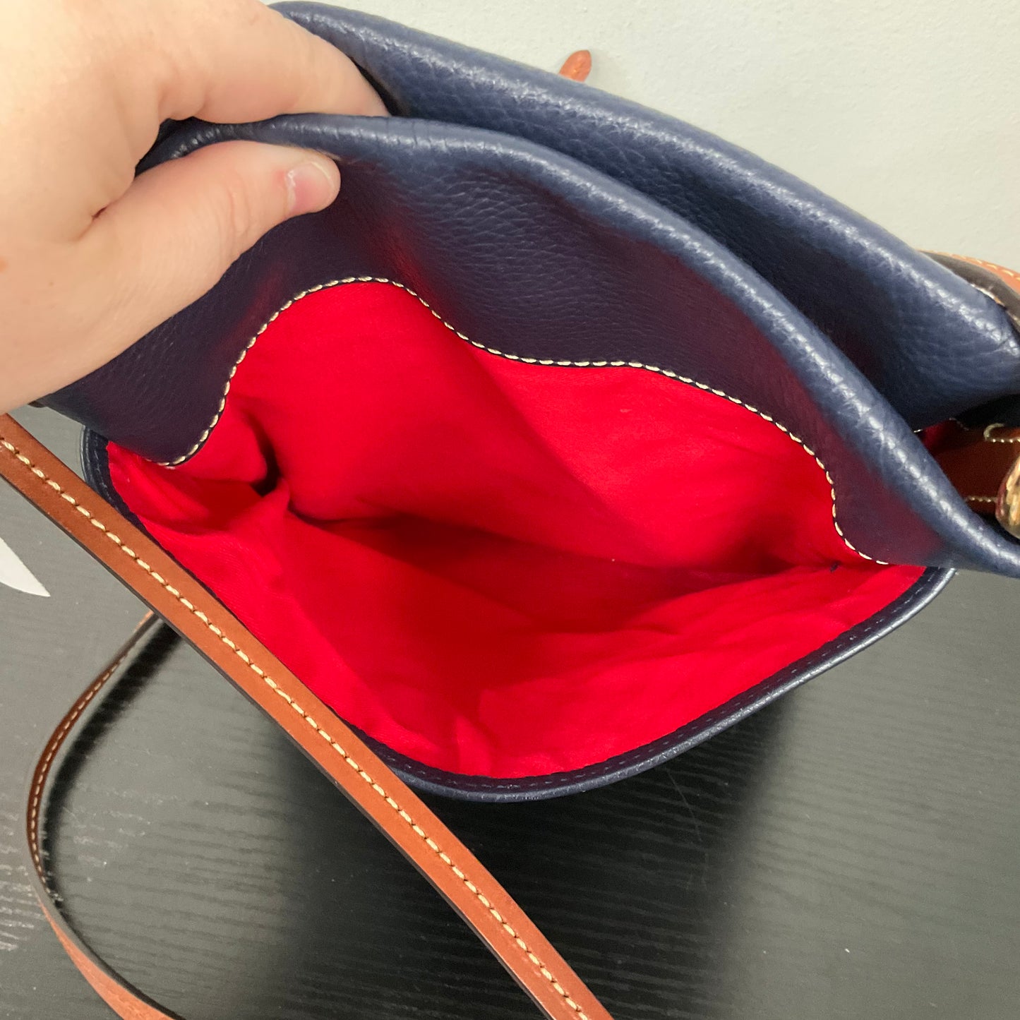 Crossbody Designer By Dooney And Bourke In Navy, Size:Small
