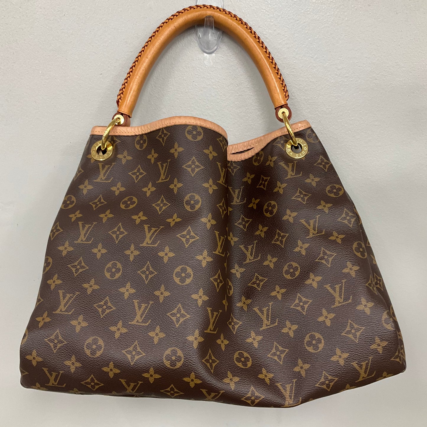 Handbag Luxury Designer By Louis Vuitton In Brown, Size:Large