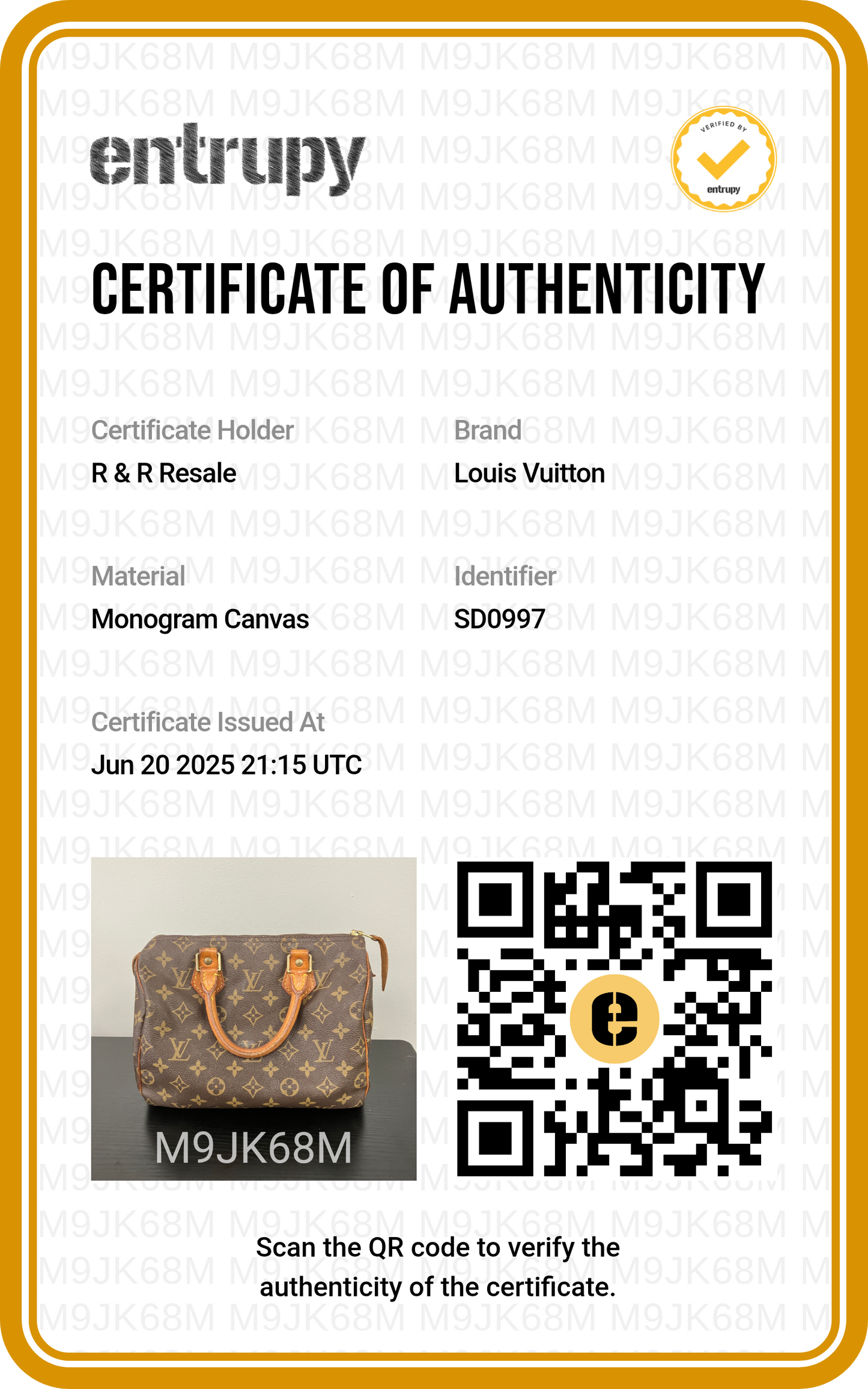 Handbag Luxury Designer By Louis Vuitton In Brown, Size:Small