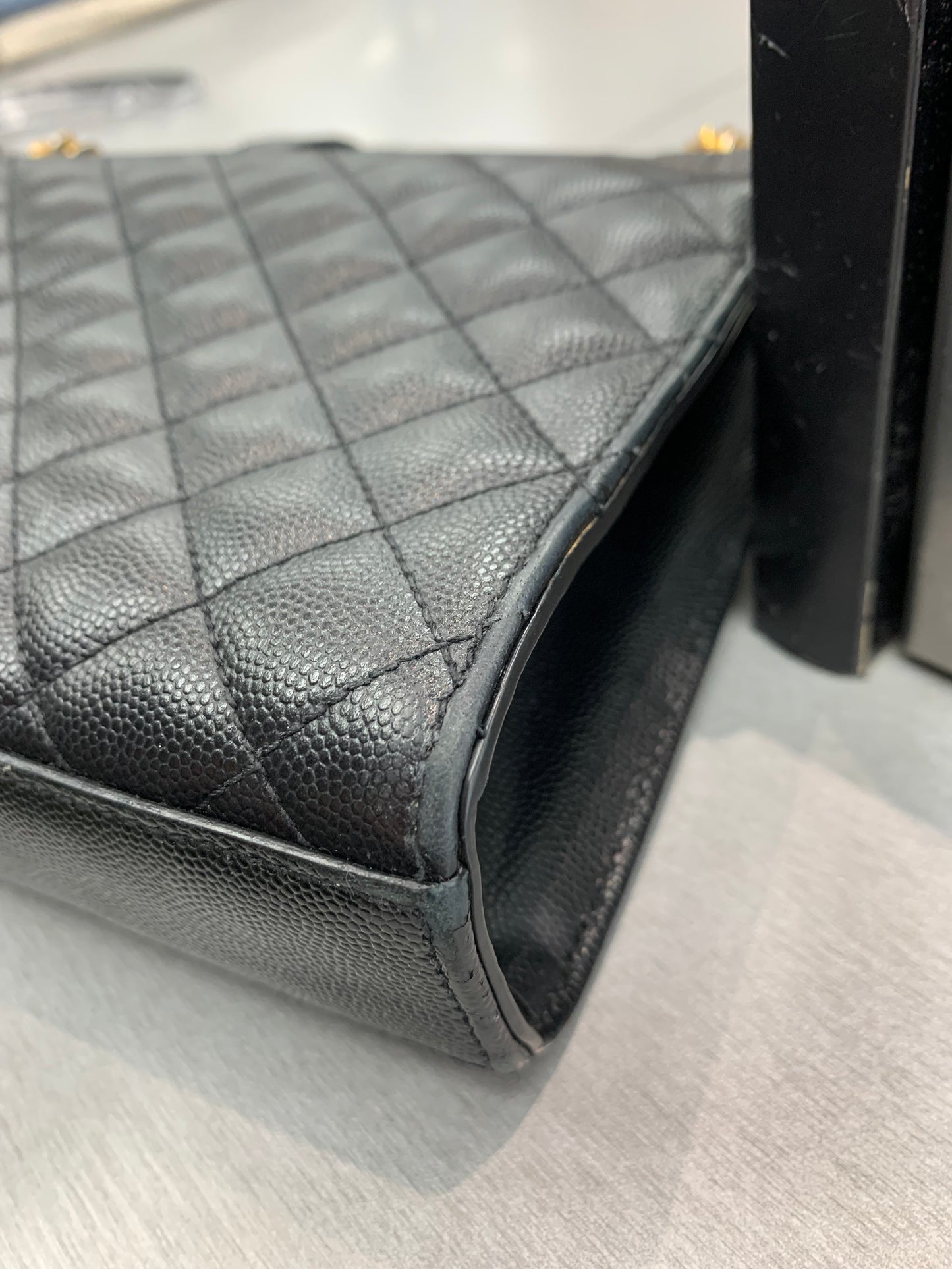 Crossbody Luxury Designer By Yves Saint Laurent In Black, Size:Medium