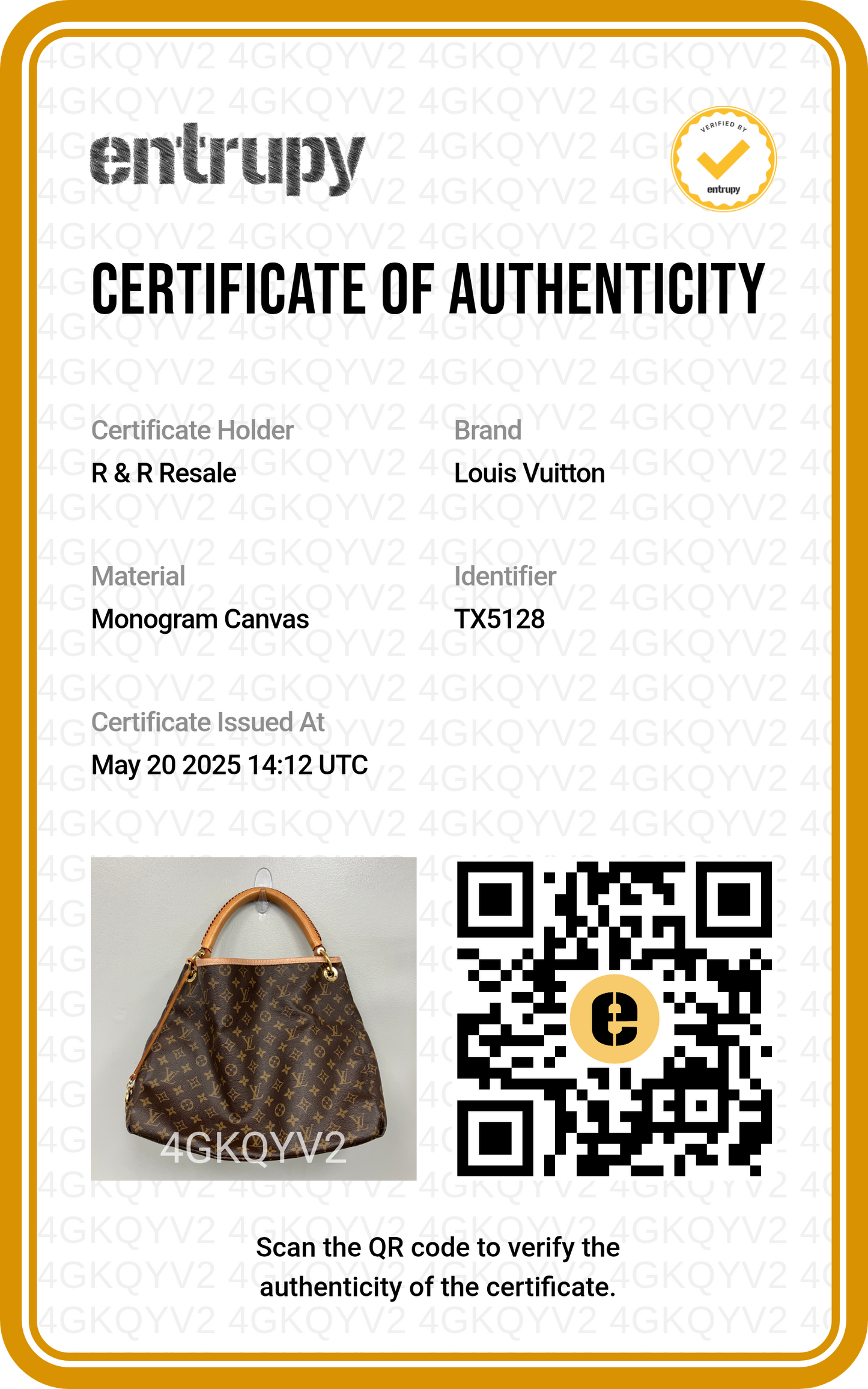 Handbag Luxury Designer By Louis Vuitton In Brown, Size:Large