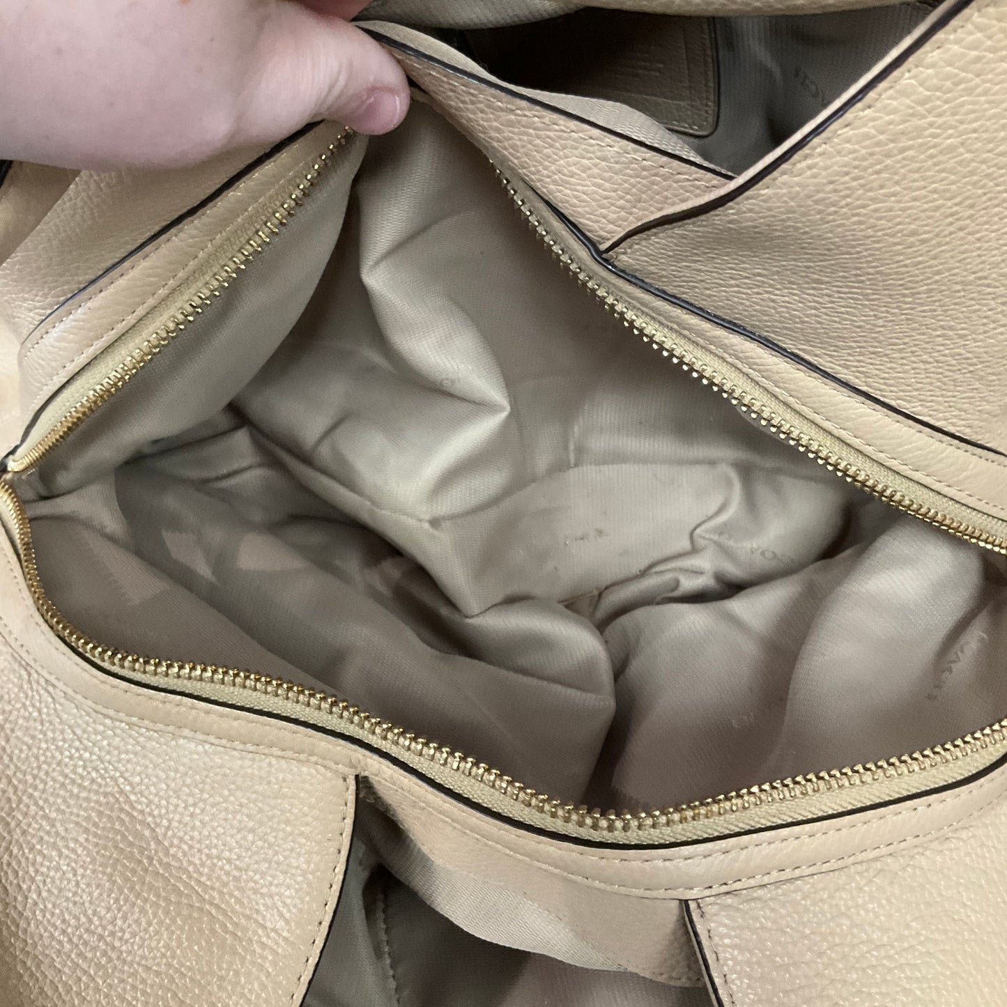 Handbag Designer By Coach In Tan, Size:Medium