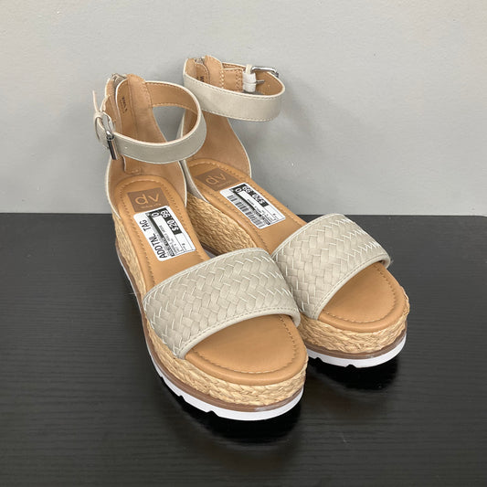 SANDALS HEELS WEDGE by DOLCE VITA In GREY & TAN, Size: 8