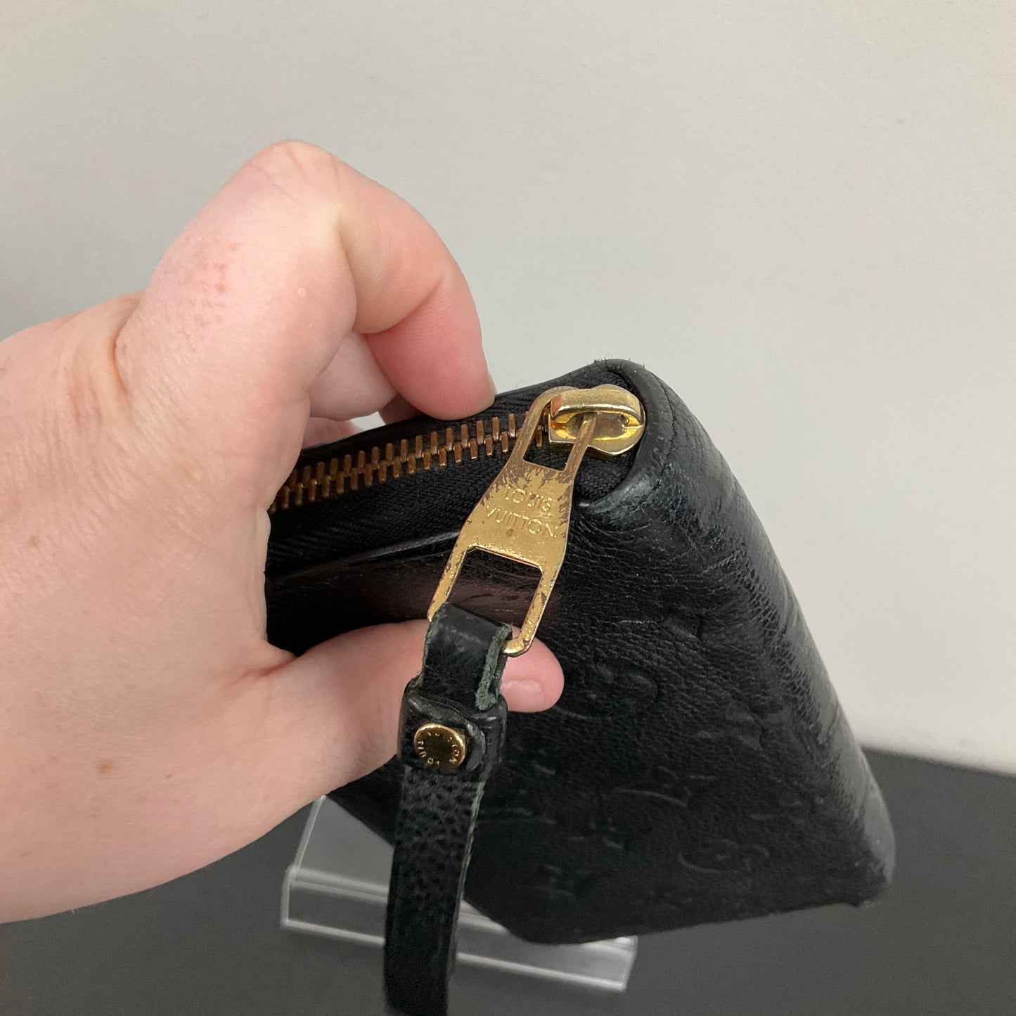 Wallet Luxury Designer By Louis Vuitton In Black, Size:Medium