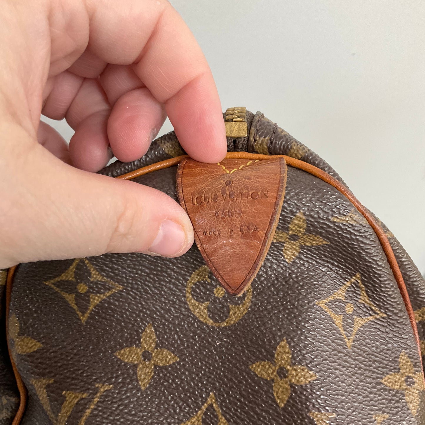 Handbag Luxury Designer By Louis Vuitton In Brown, Size:Small