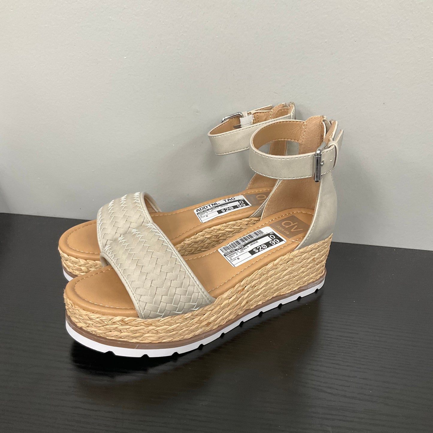 SANDALS HEELS WEDGE by DOLCE VITA In GREY & TAN, Size: 8