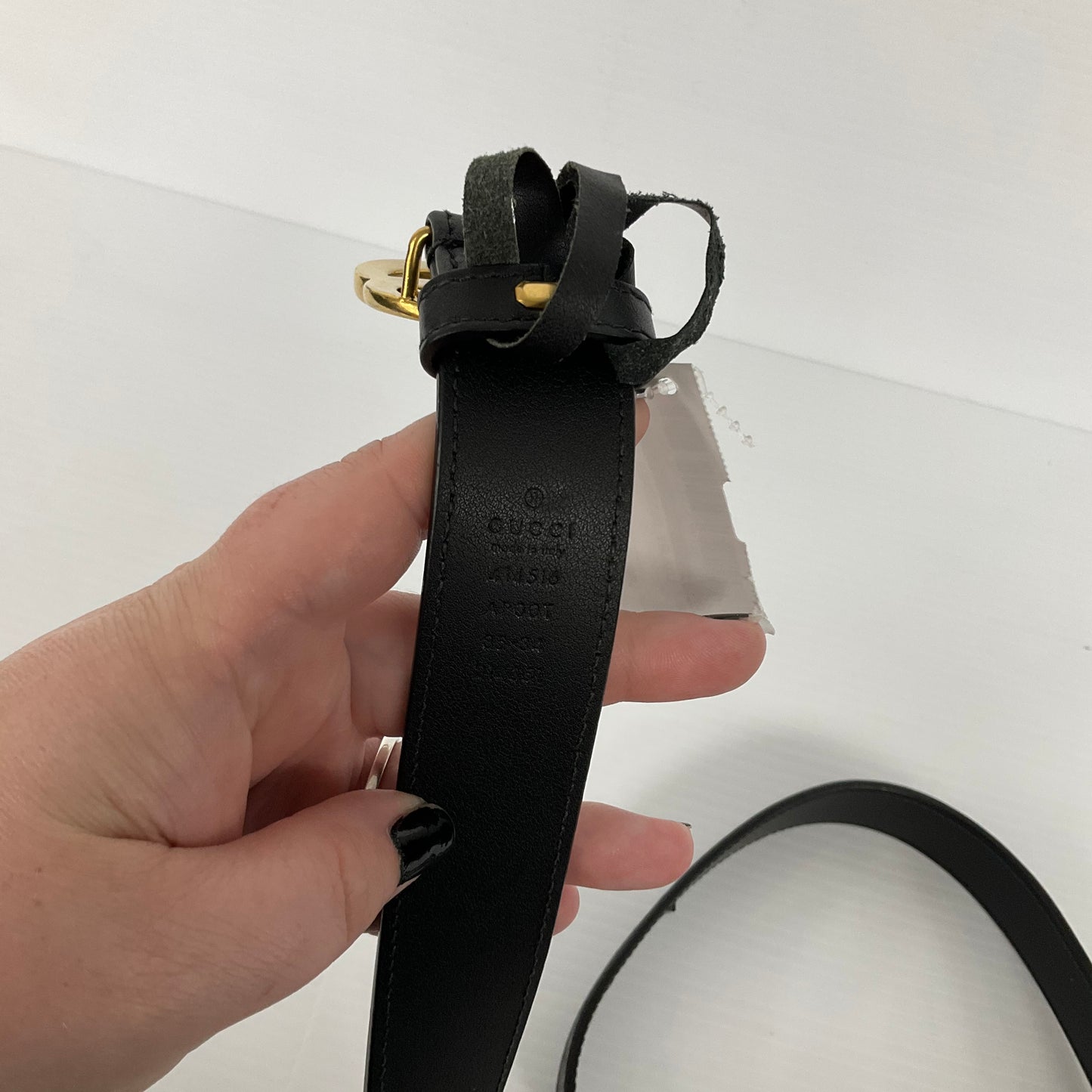 Belt Luxury Designer By Gucci, Size: 85/34