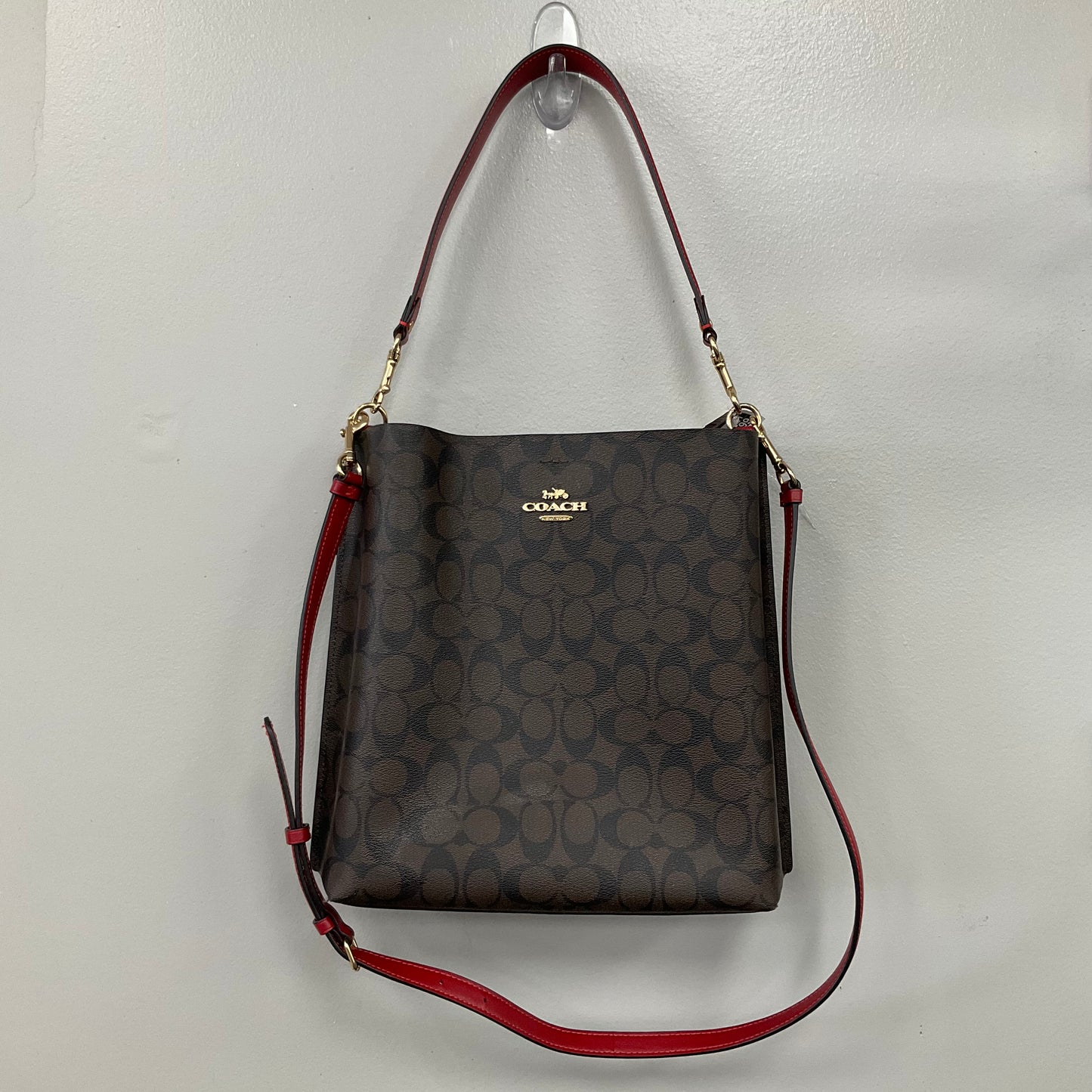 Crossbody Designer By Coach In Brown, Size:Medium