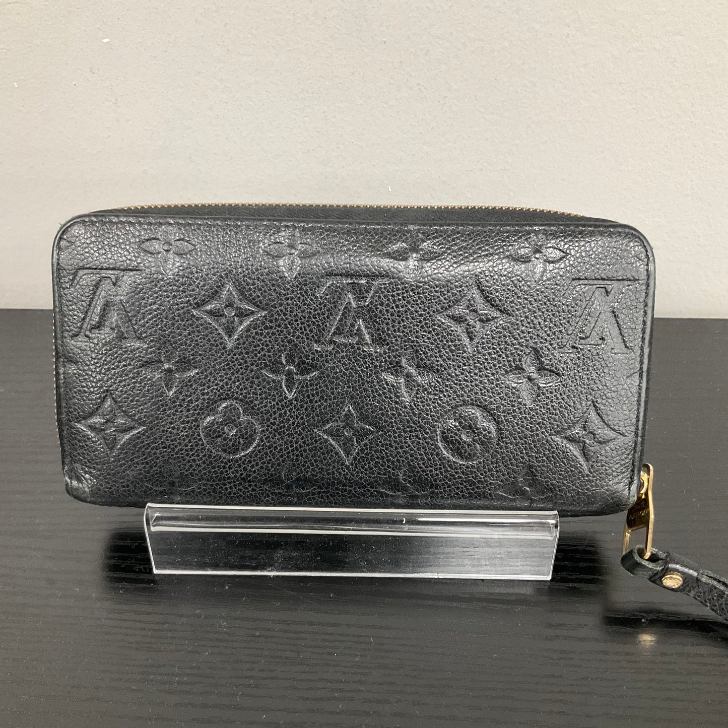 Wallet Luxury Designer By Louis Vuitton In Black, Size:Medium