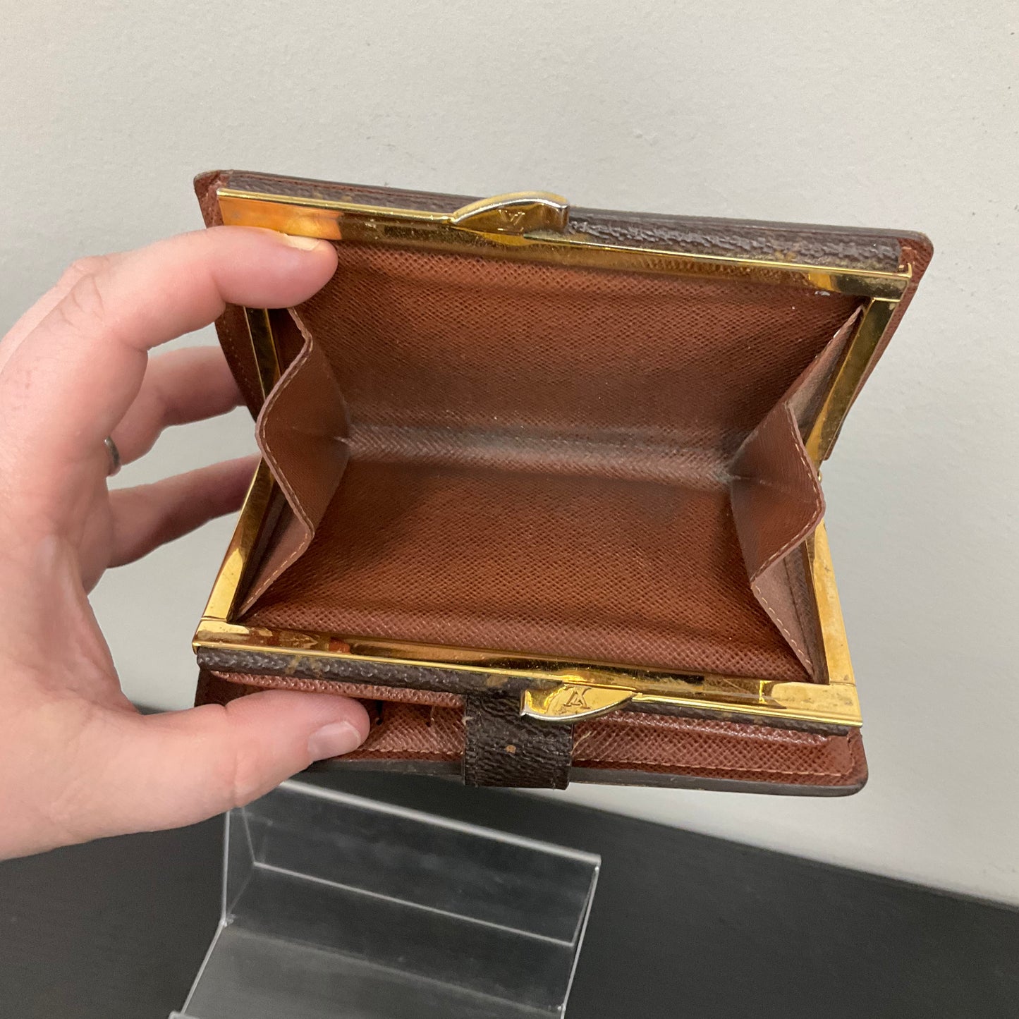 Wallet Luxury Designer By Louis Vuitton In Brown, Size:Small