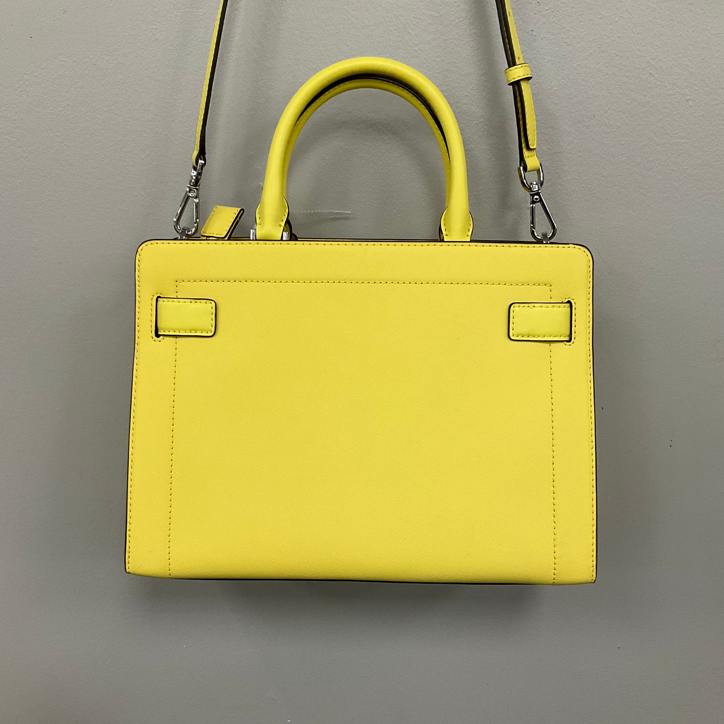 Handbag Designer By Michael Kors In Yellow, Size:Medium
