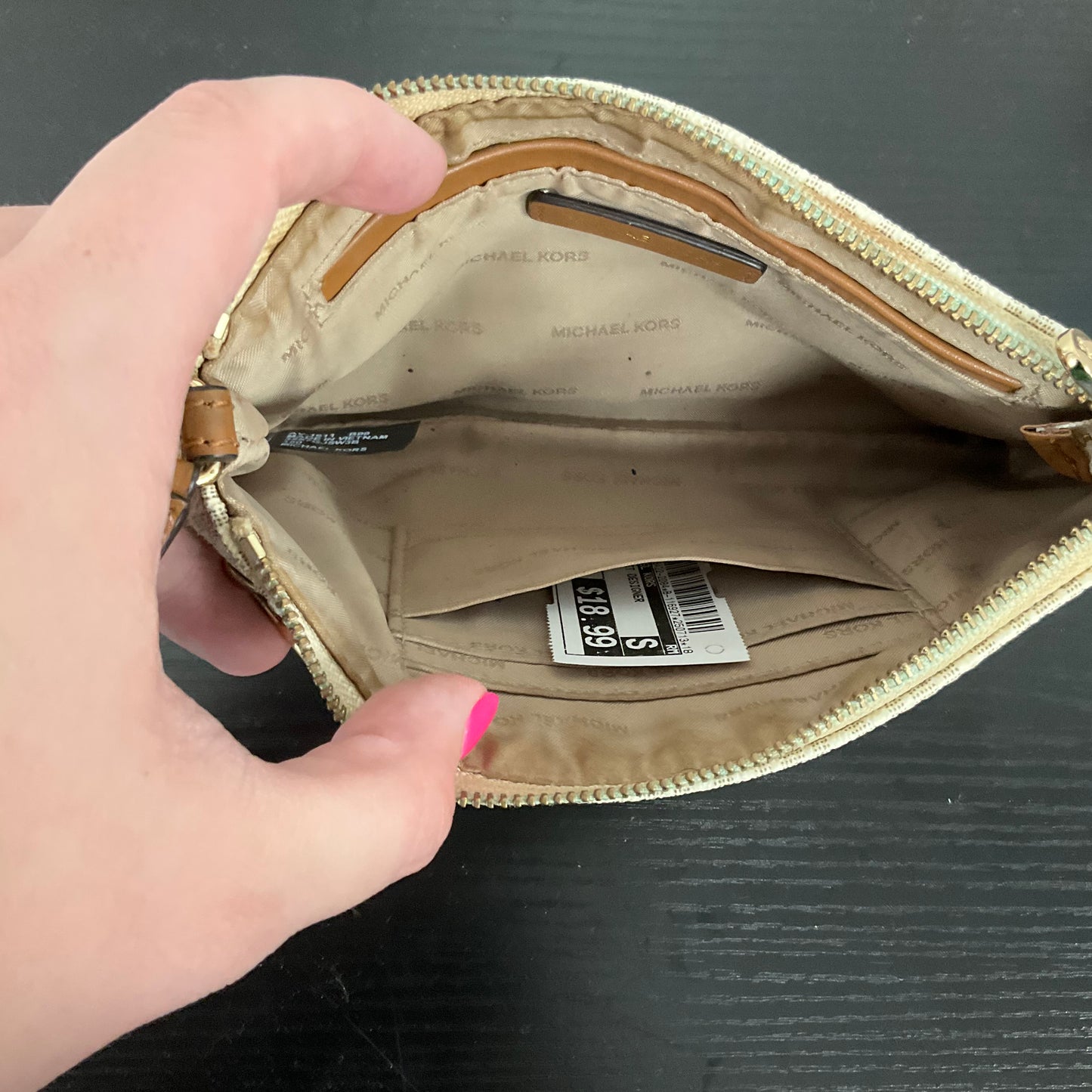 Wristlet Designer By Michael Kors In Black, Size:Small