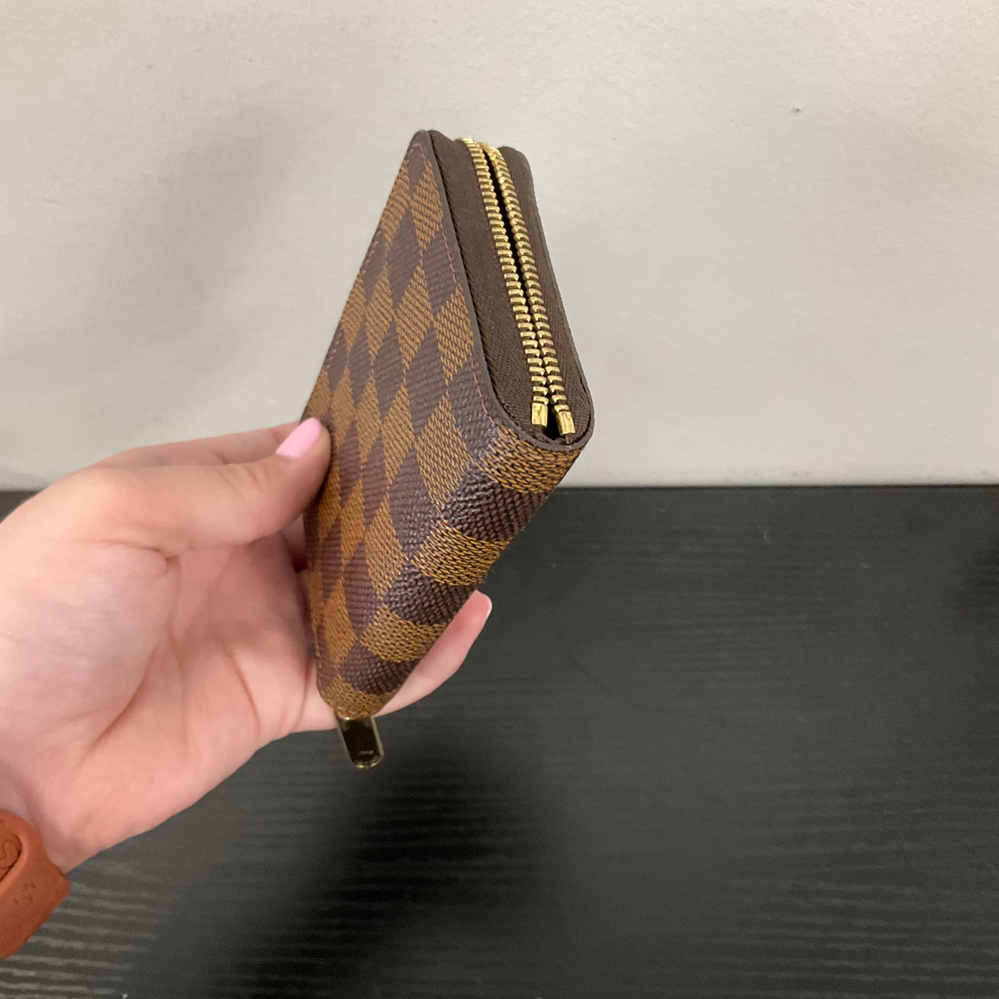 Wallet Luxury Designer By Louis Vuitton In Brown, Size:Small