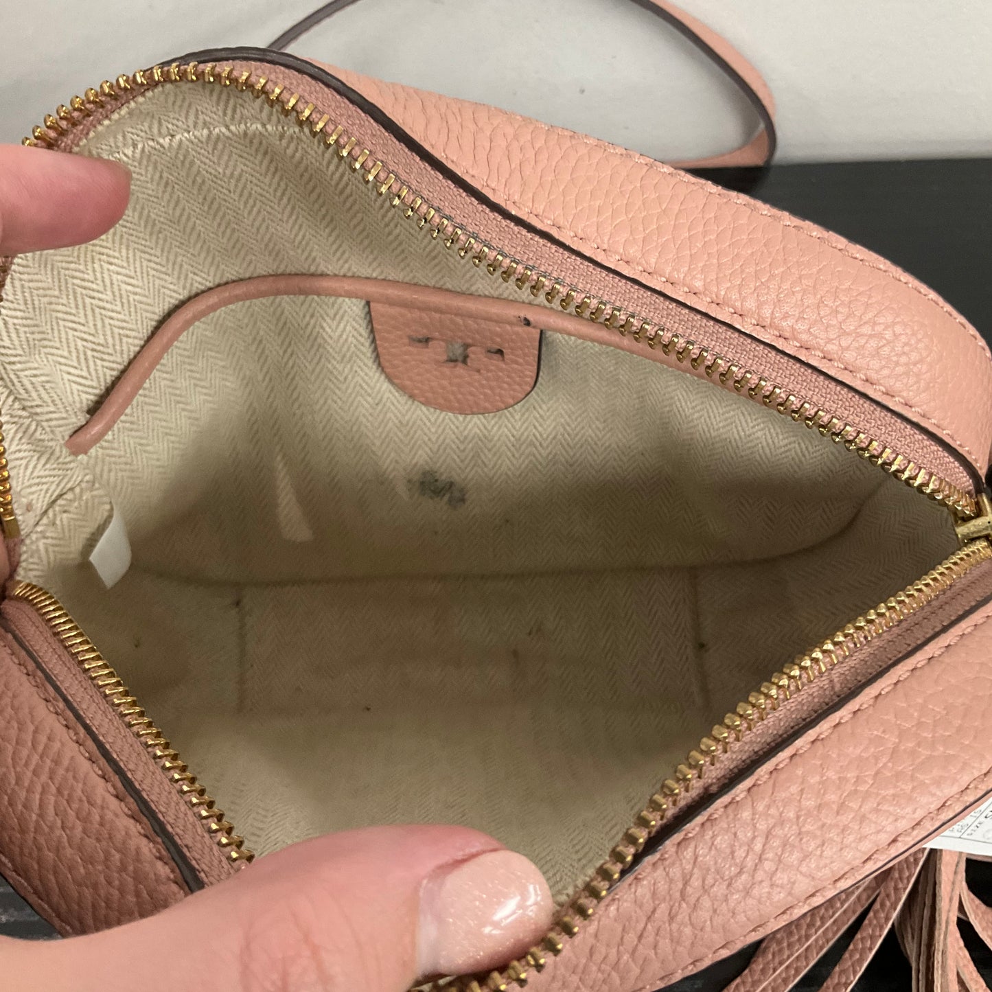 Crossbody Designer By Tory Burch In Pink, Size:Small