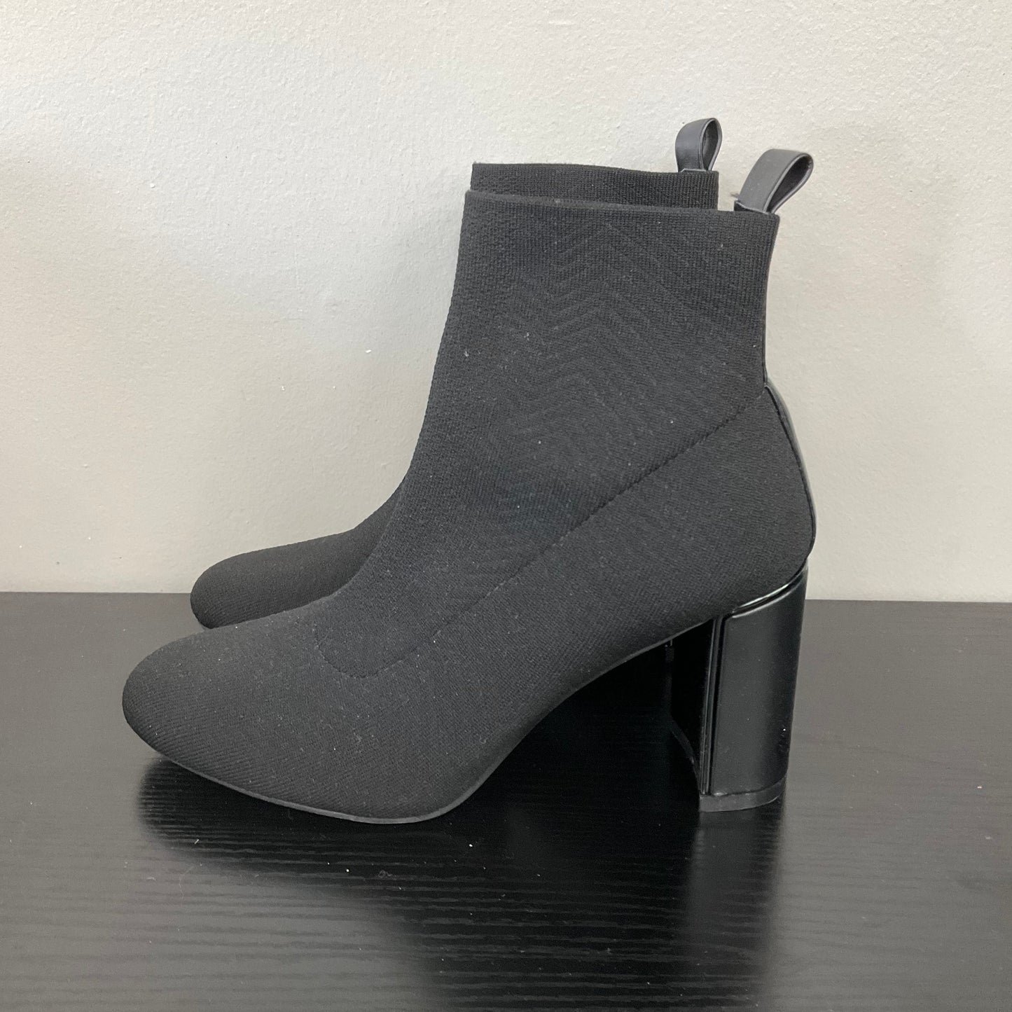 BOOTS ANKLE HEELS by BCBG In BLACK, Size: 9.5