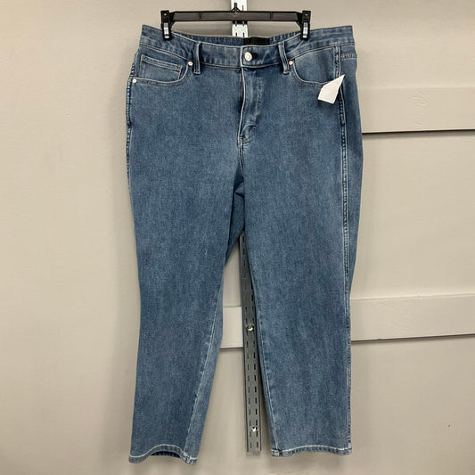 JEANS STRAIGHT by WHITE HOUSE BLACK MARKET In BLUE DENIM, Size: 12