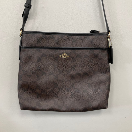 Crossbody Designer By Coach In Brown, Size:Medium