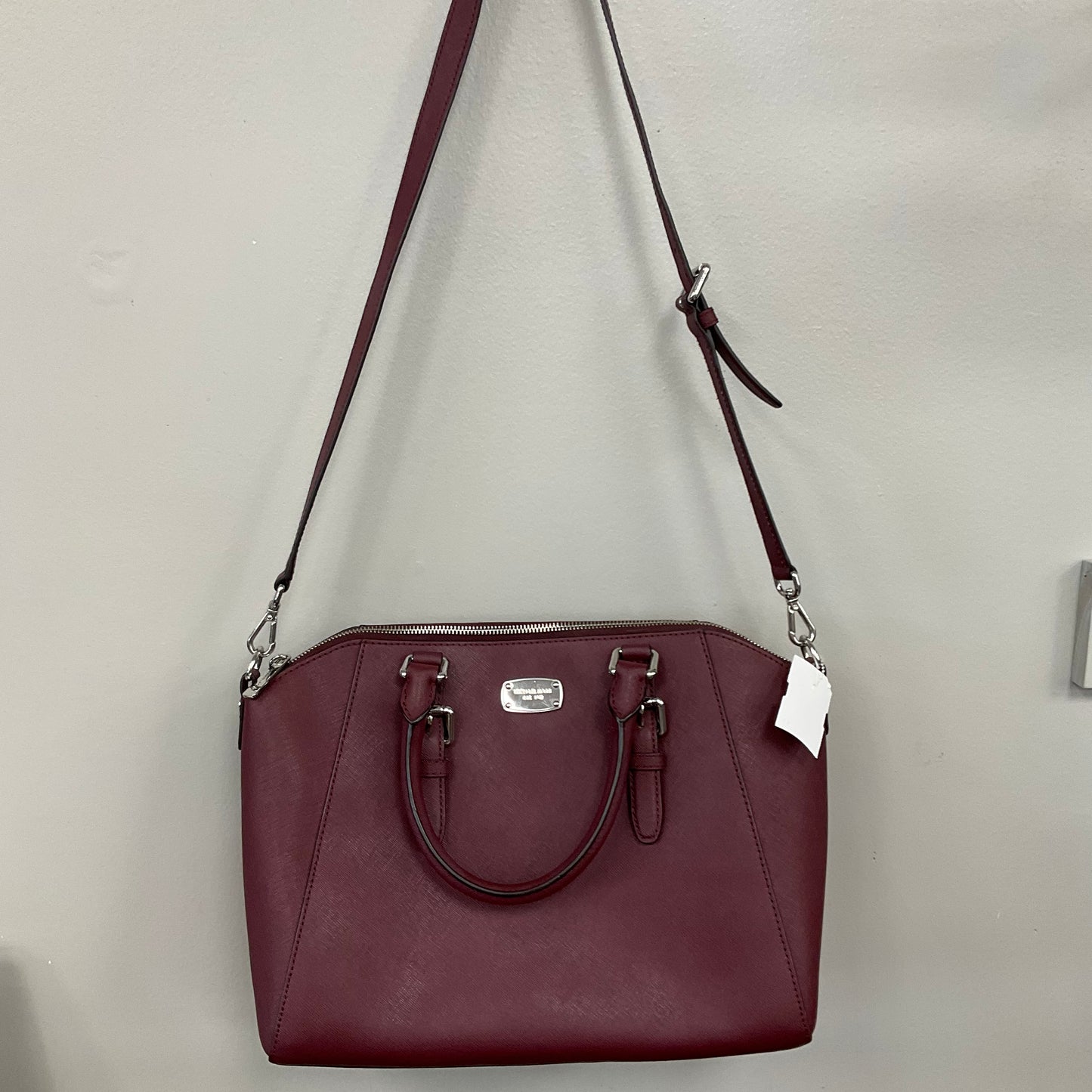 Handbag Designer By Michael Kors In Maroon, Size:Medium