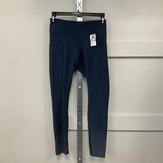 Athletic Leggings Capris By Lululemon In Navy, Size:4