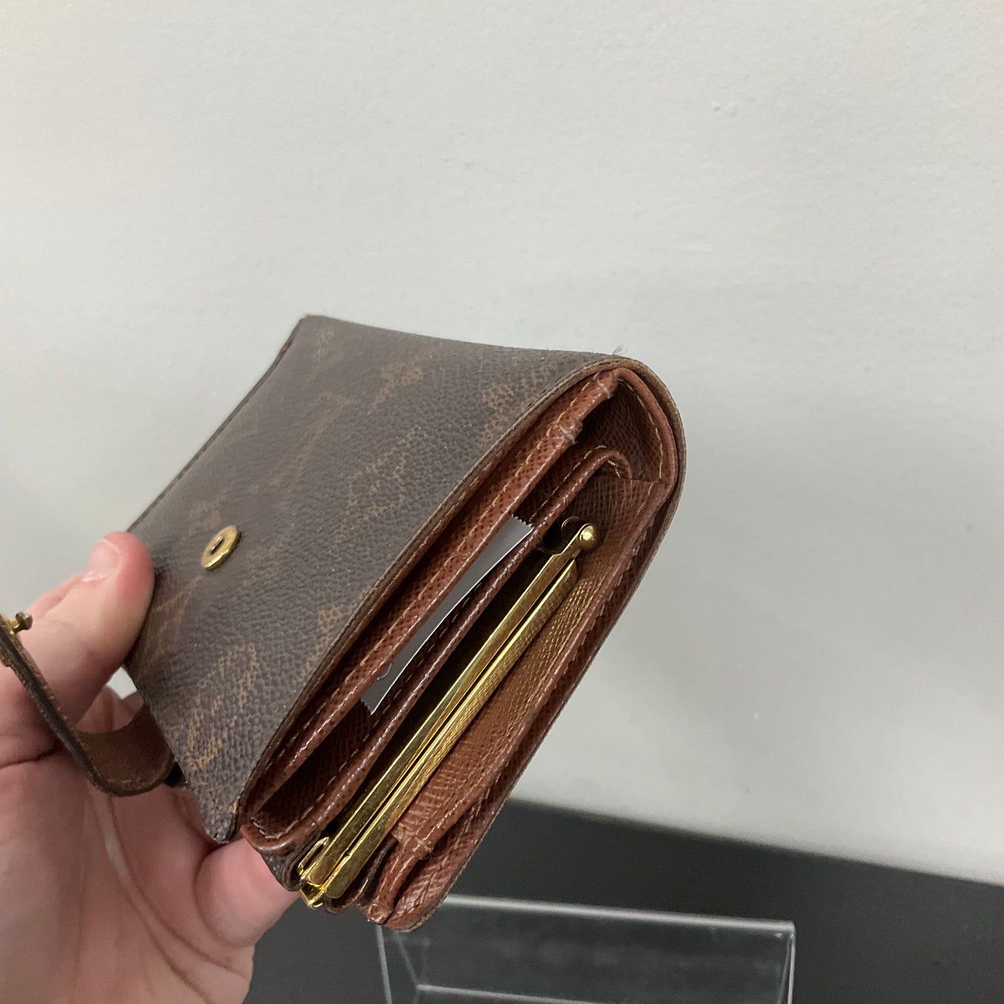 Wallet Luxury Designer By Louis Vuitton In Brown, Size:Small