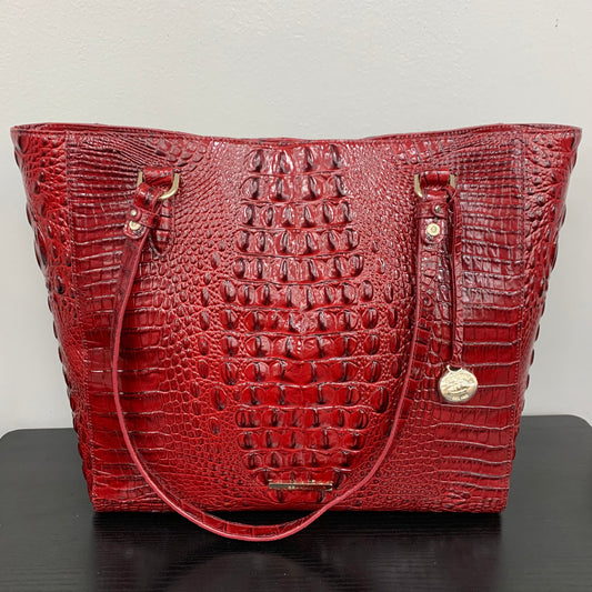 Tote Designer By Brahmin In Red, Size:Large