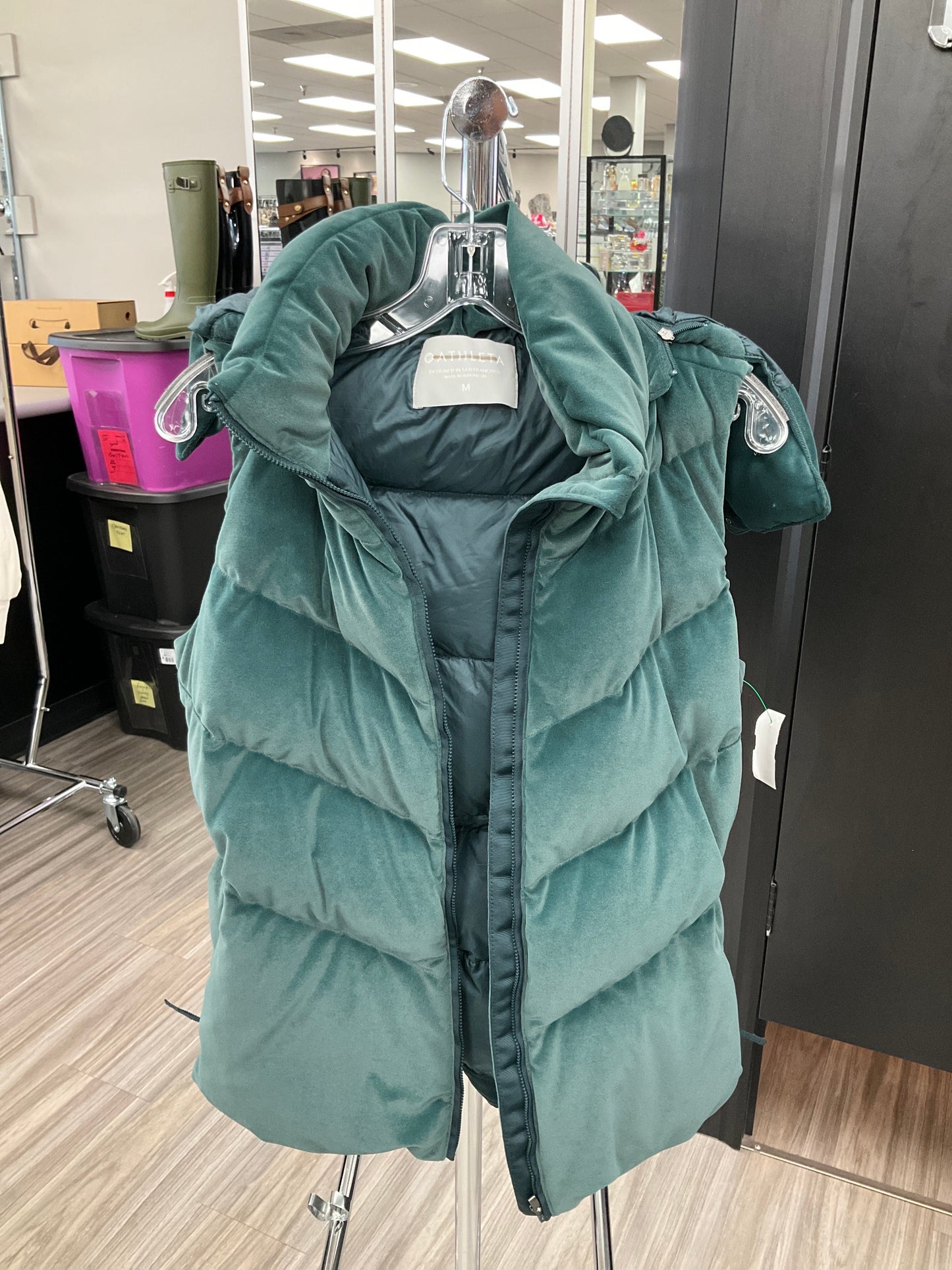 Vest Puffer & Quilted By Athleta In Green, Size: M